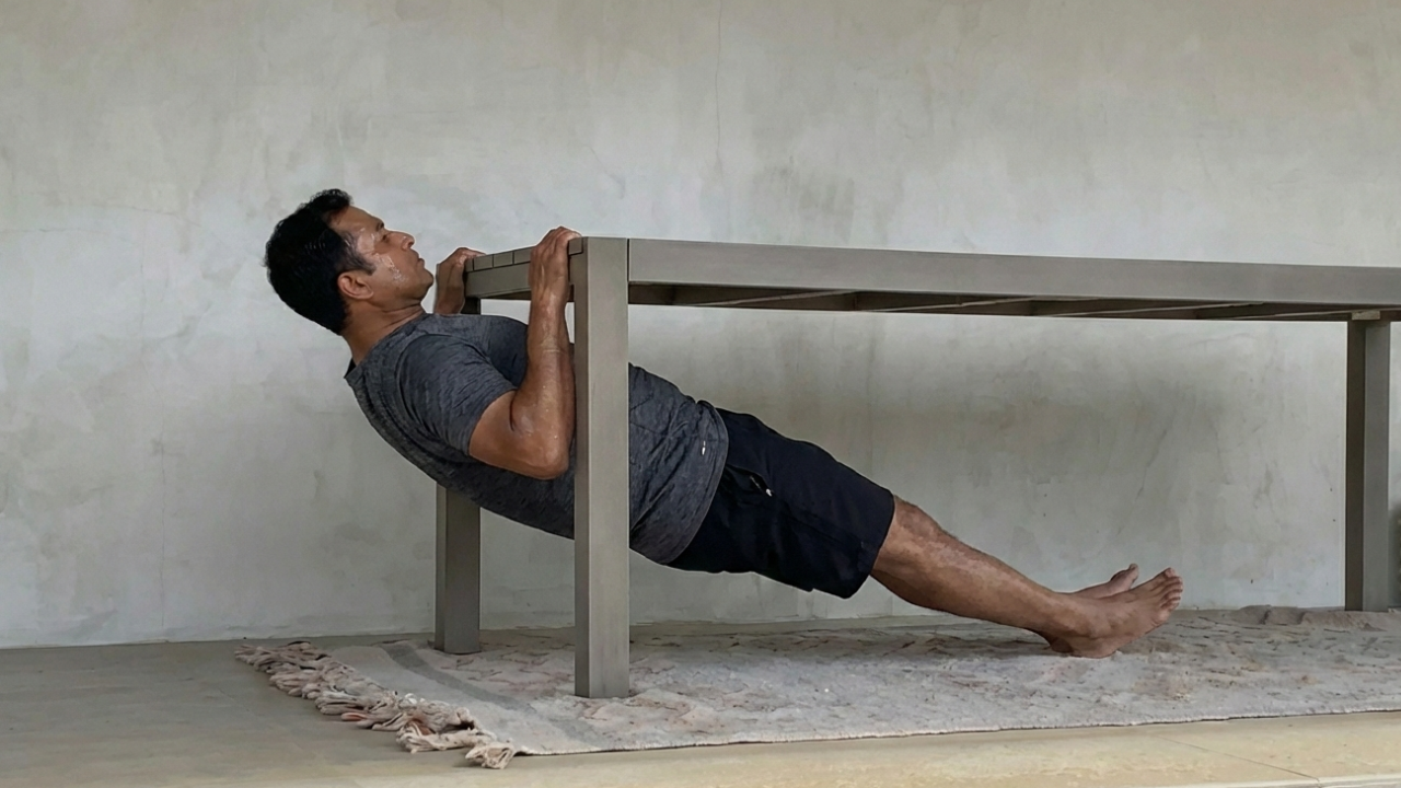 9. Inverted Rows (Under a Table)