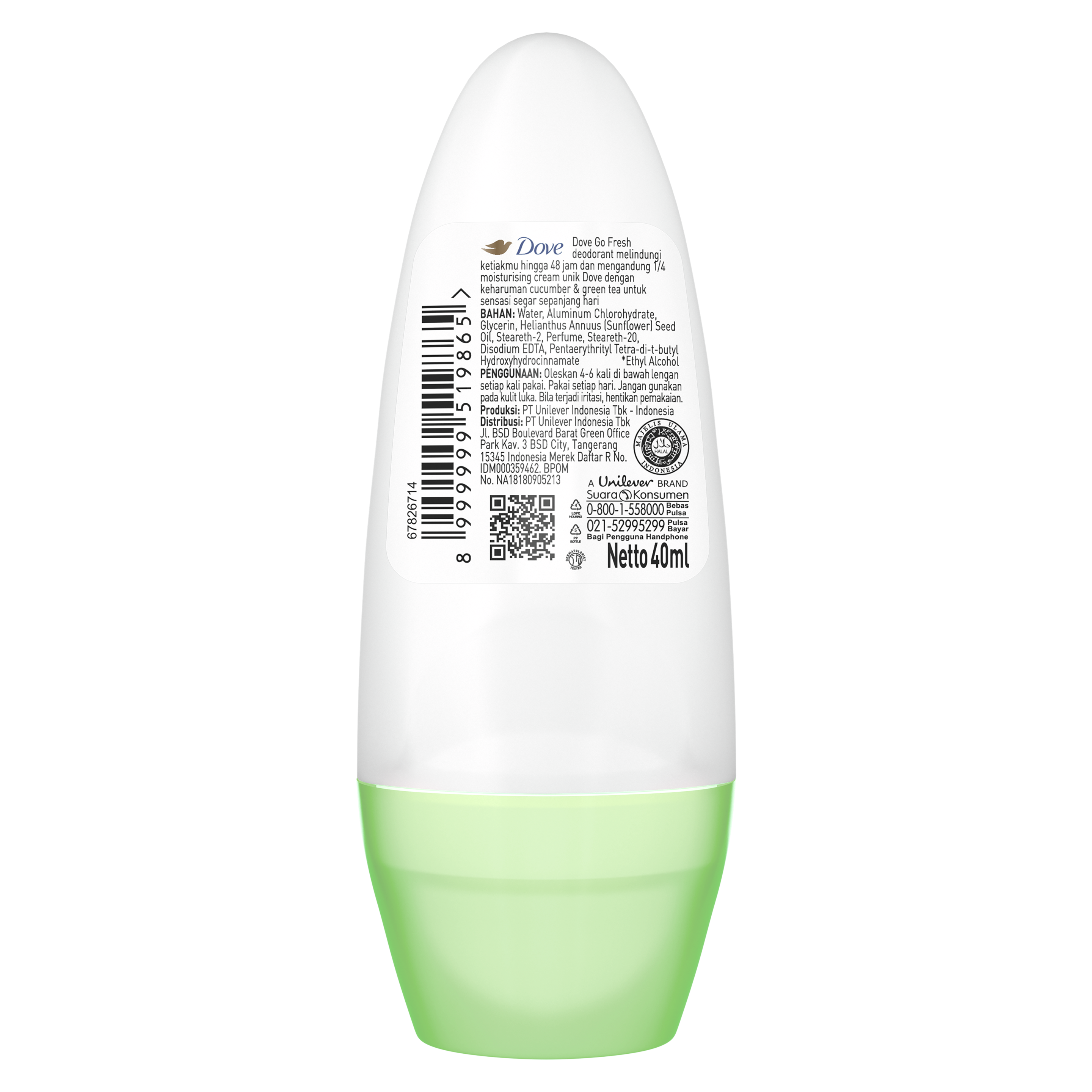 Aluminum Free Cucumber & Green Tea Deodorant Roll-on