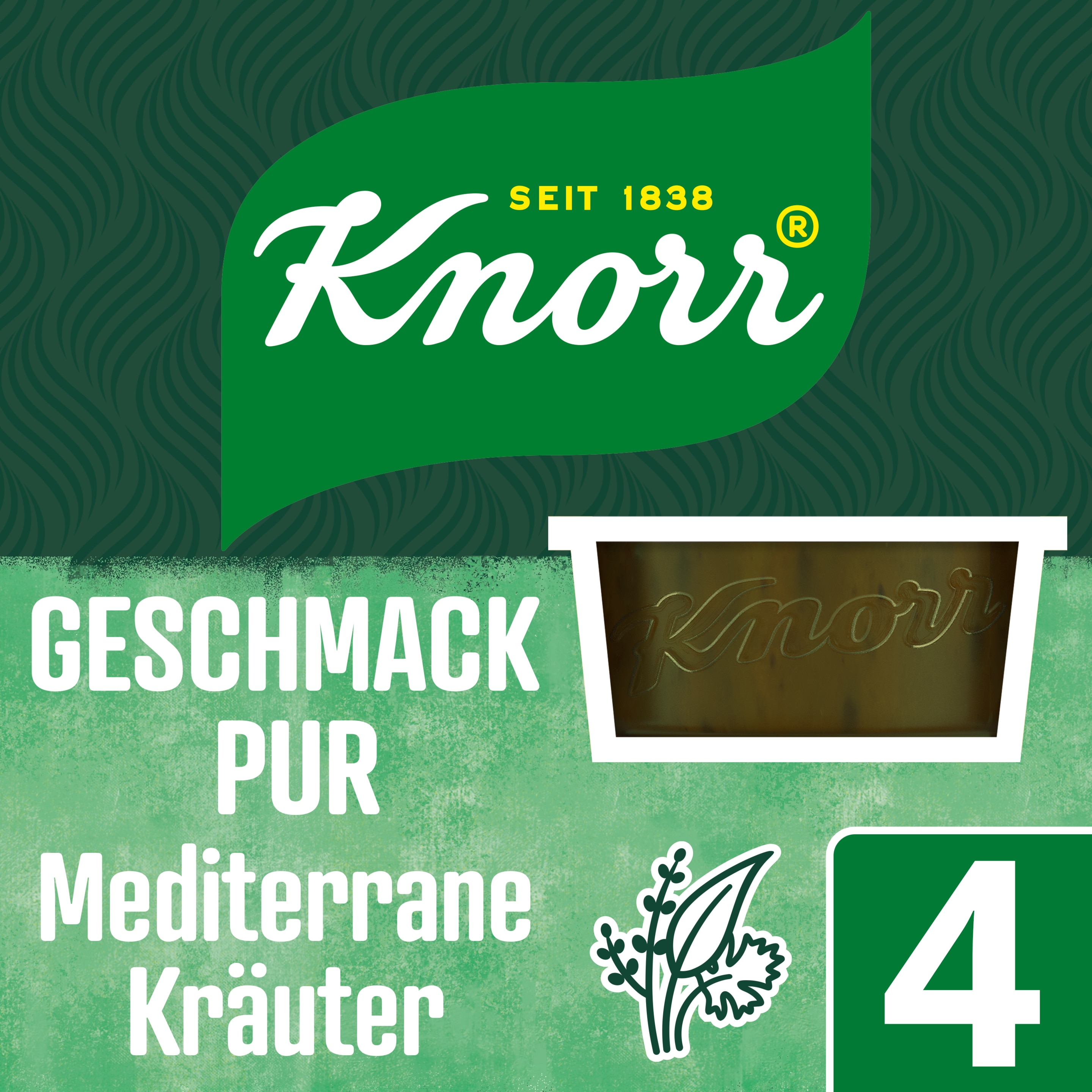 Knorr Geschmack Pur Mediterrane Kräuter 4 x 26 g packshot