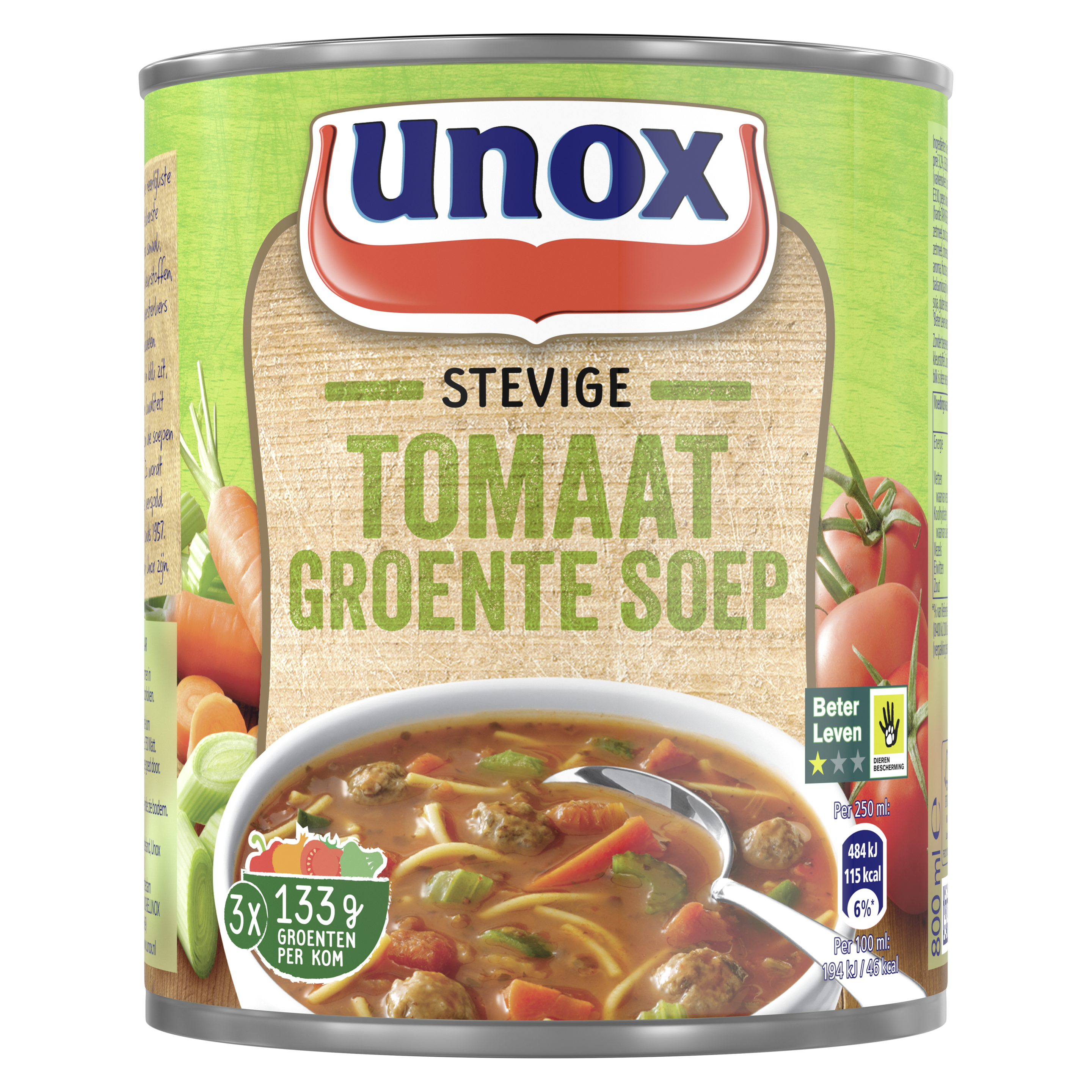 Unox Soep in blik Stevige Tomaat Groentesoep 800 ml packshot
