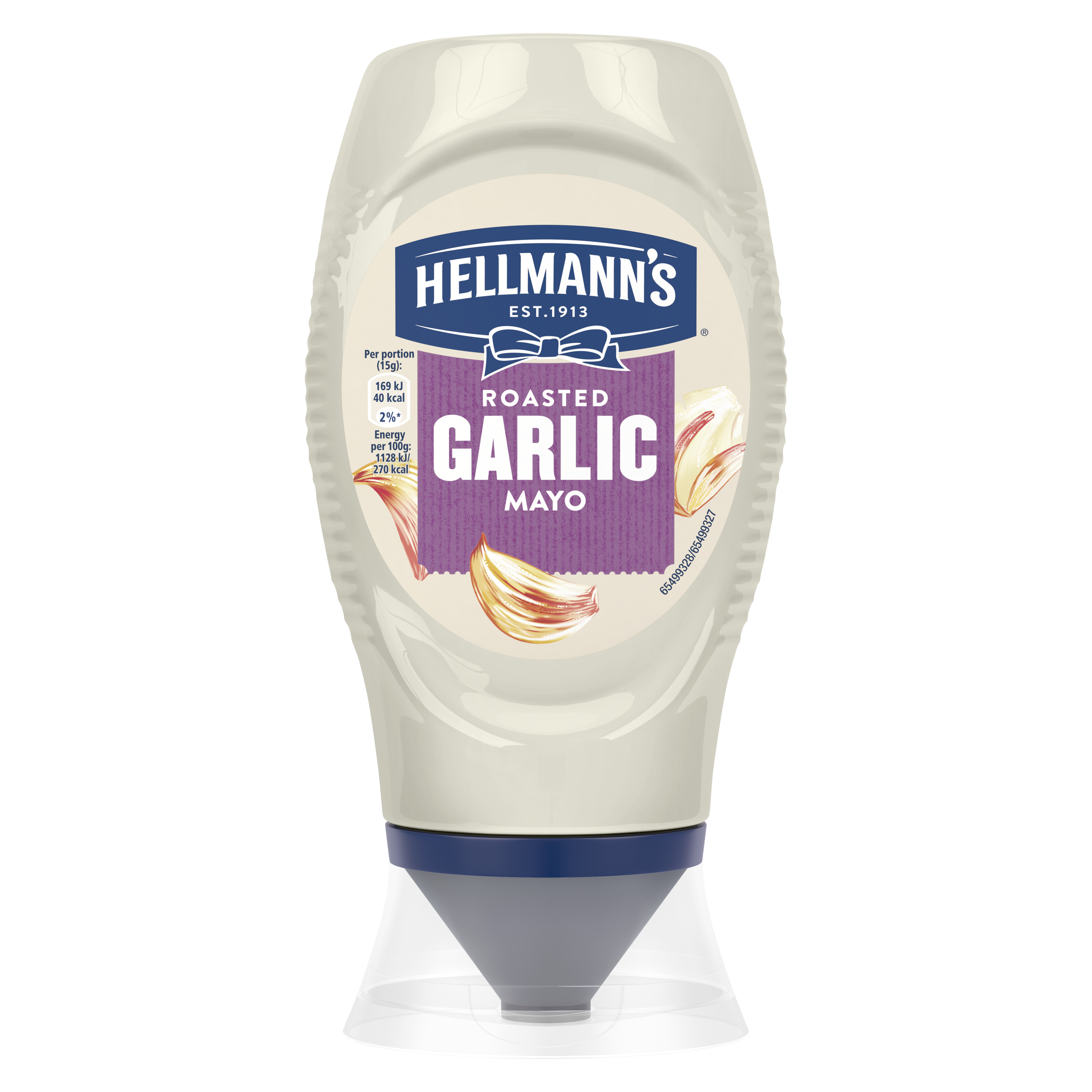 Hellmann's Squeezy mayonnaise Garlic 250ml packshot