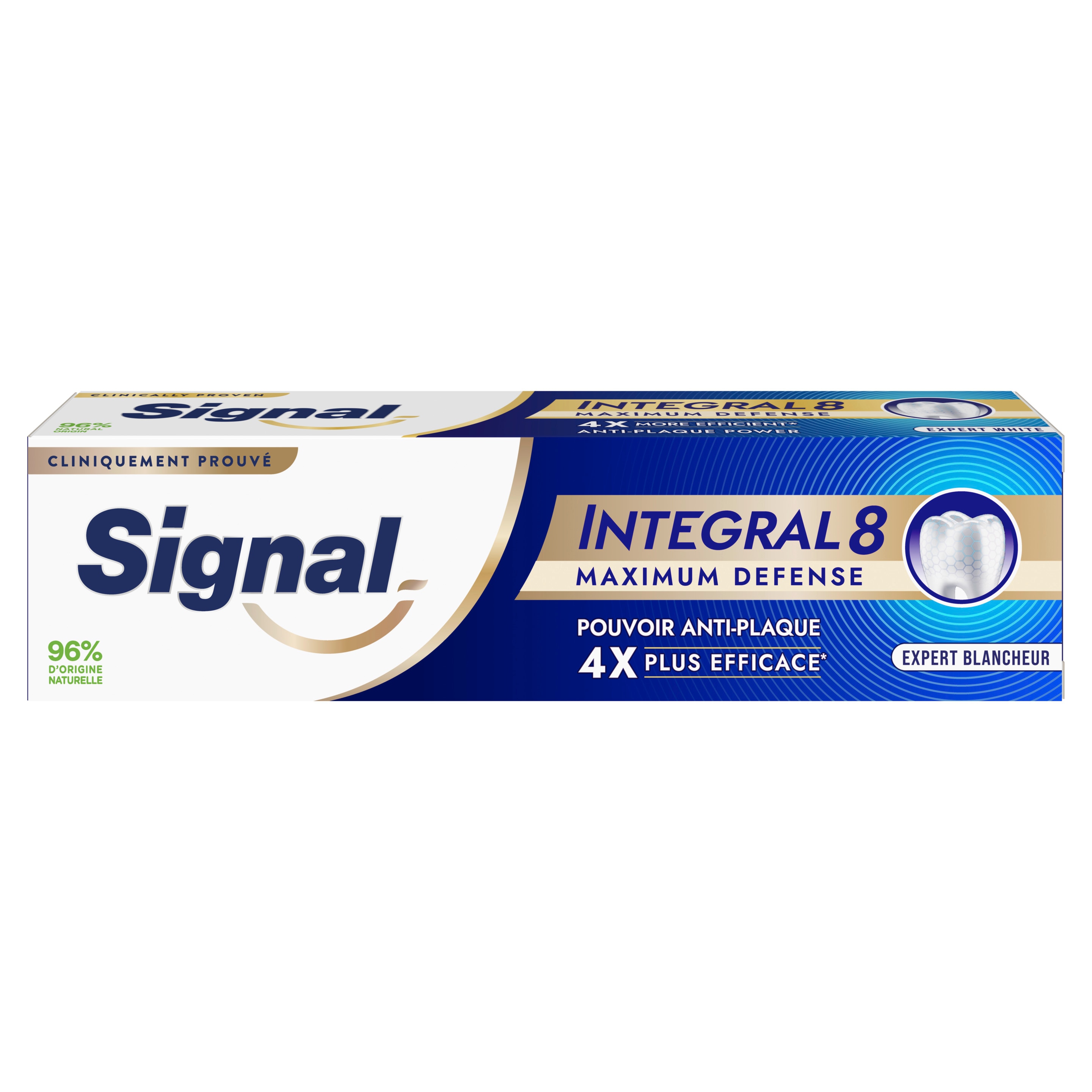 Signal Intégral 8 Dentifrice  Maximum Défense Expert Blancheur  75ml packshot