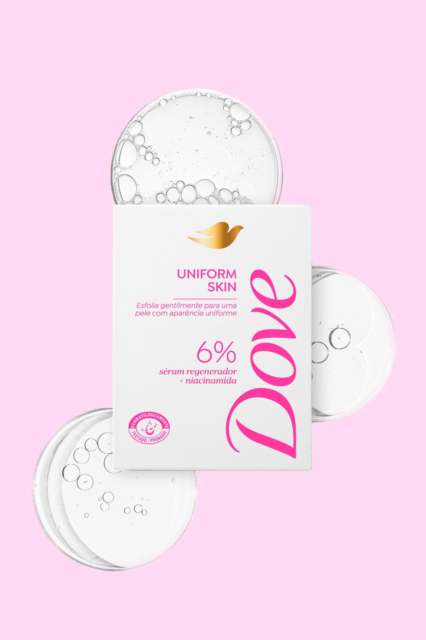 Pele com aparência uniforme 