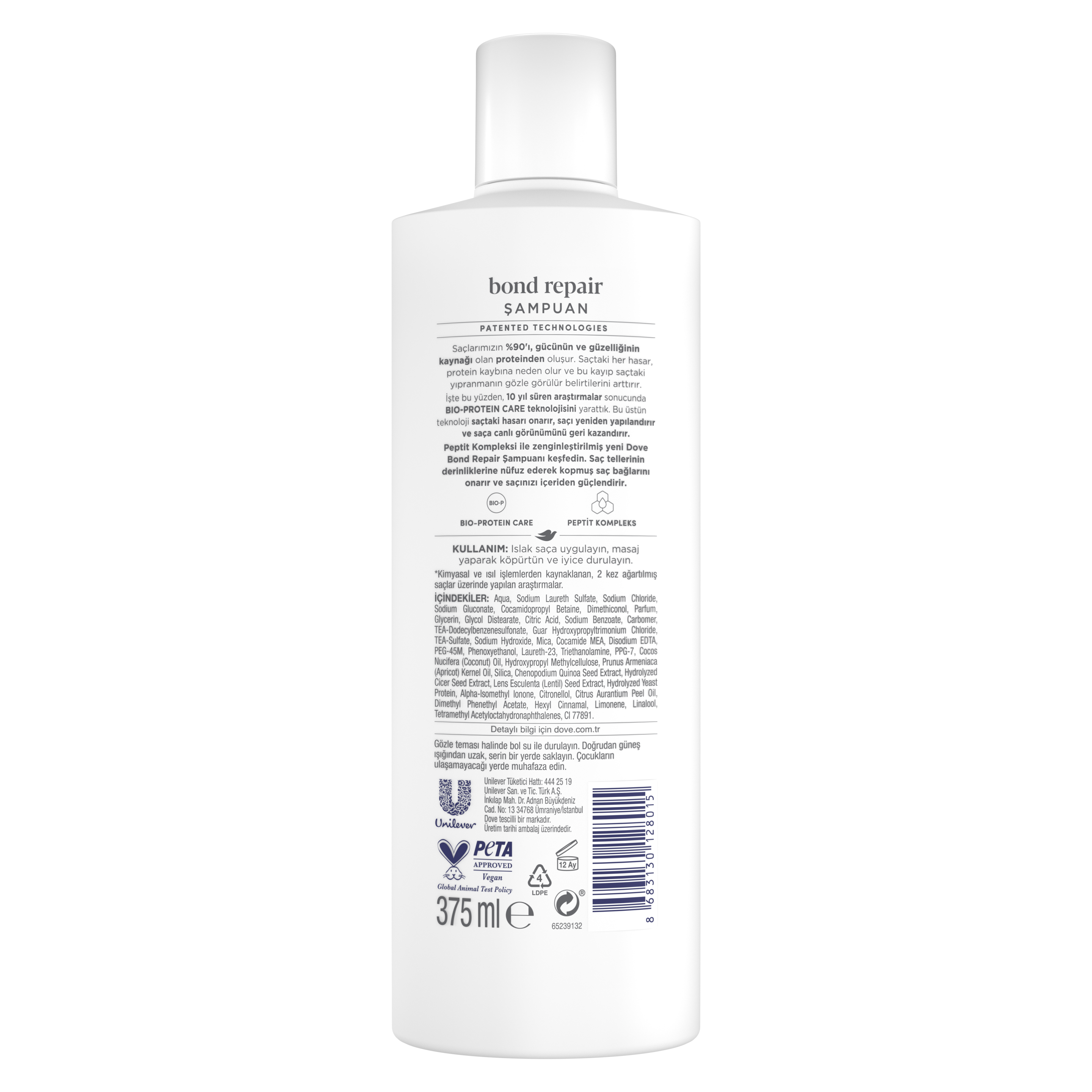 Dove Şampuan Peptit Bond Repair 375 ml