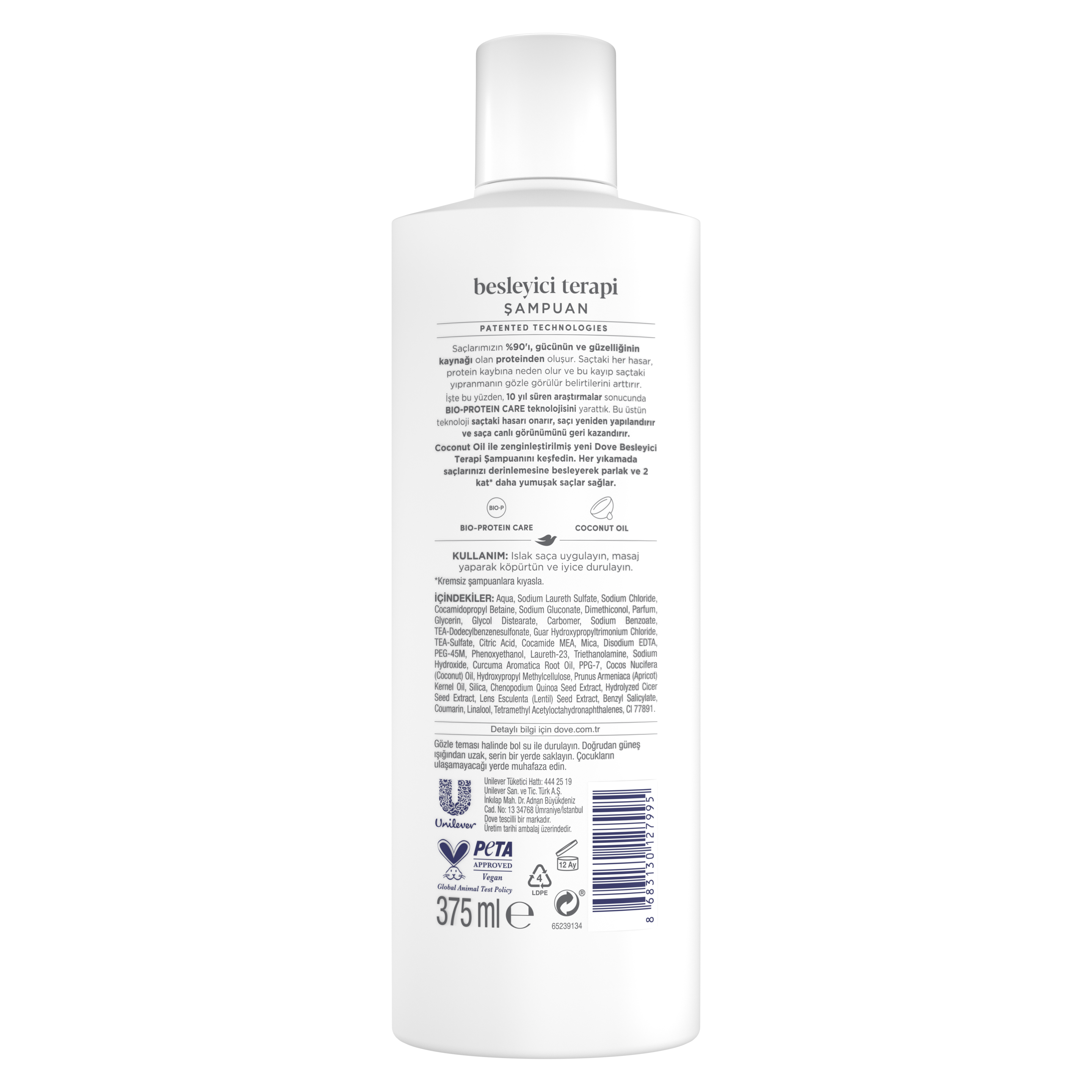 Dove Şampuan Coconut Oil Besleyici Terapi 375 ml