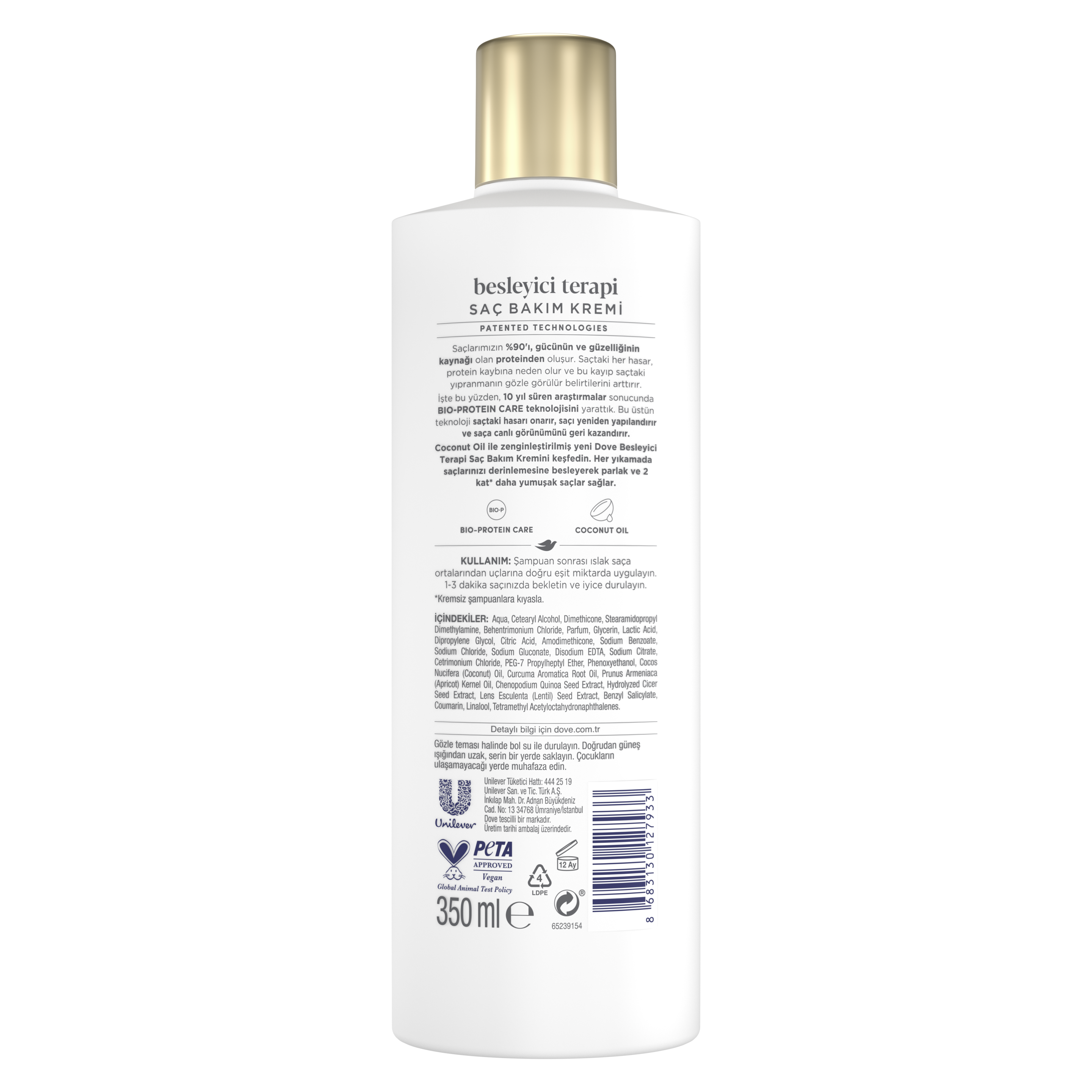 Dove Saç Bakım Kremi Coconut Oil Besleyici Terapi 350 ml