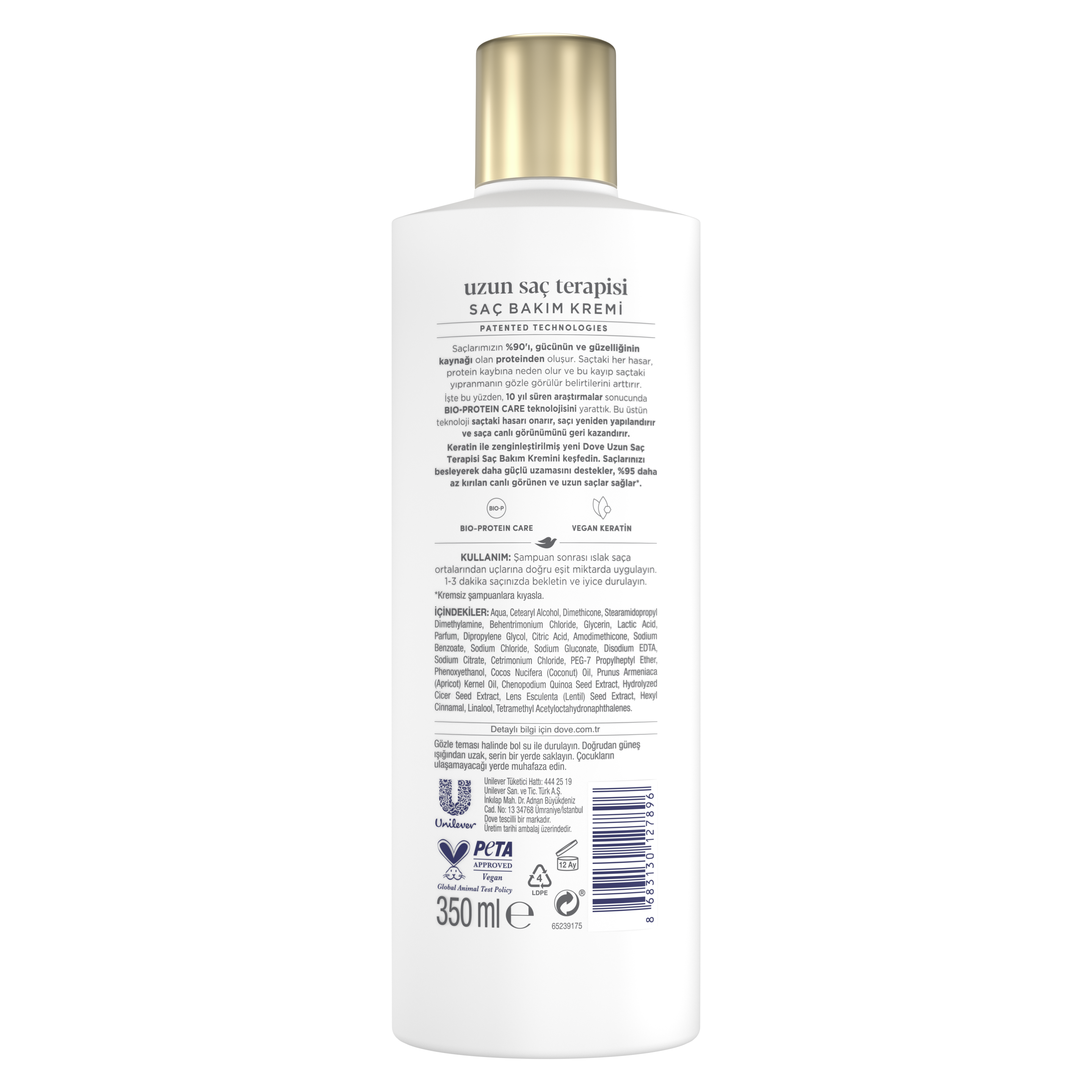 Dove Saç Bakım Kremi Keratin Uzun Saç Terapisi 350 ml
