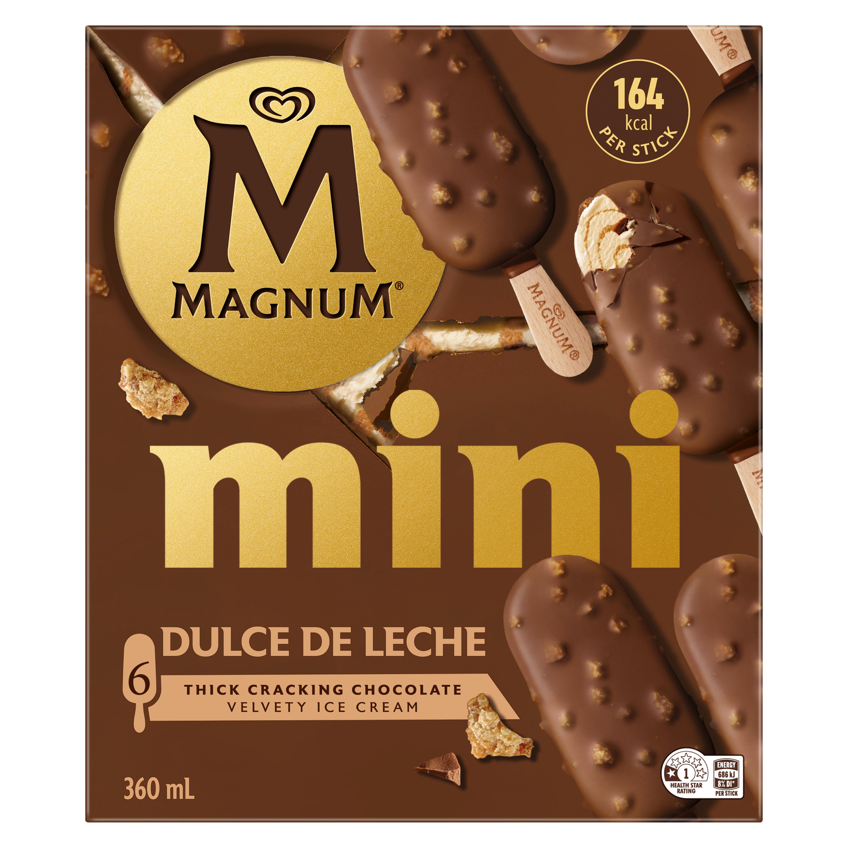 Magnum Mini Dulce de Leche Multipack  x 6 packshot
