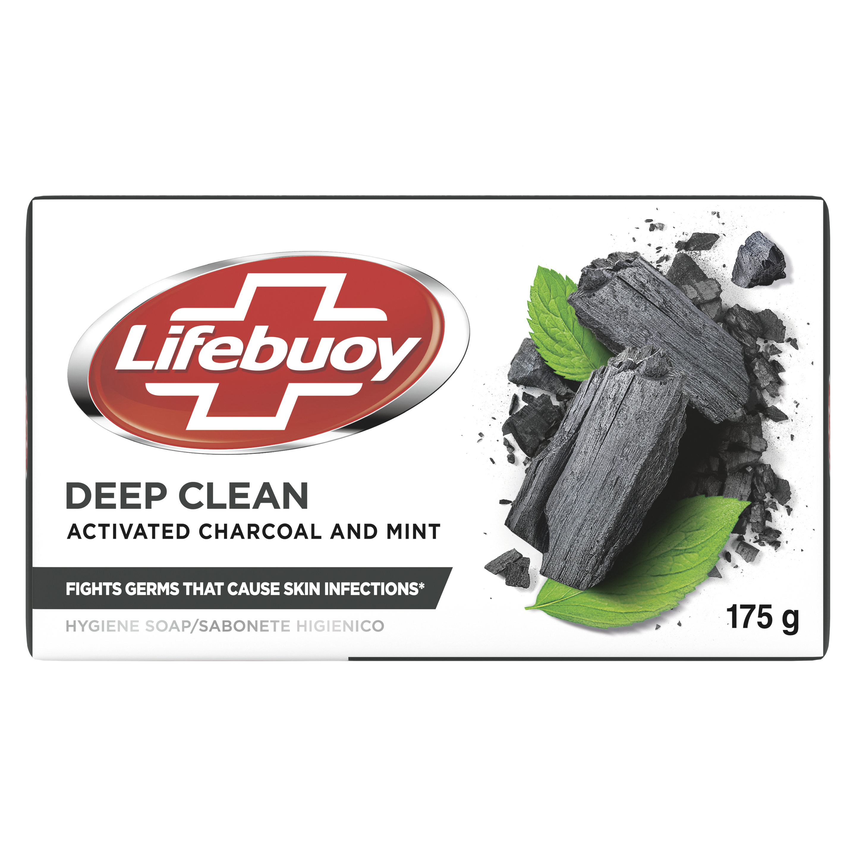 Lifebuoy Deep Clean Activated Charcoal and Mint  Hygiene Soap  175g packshot
