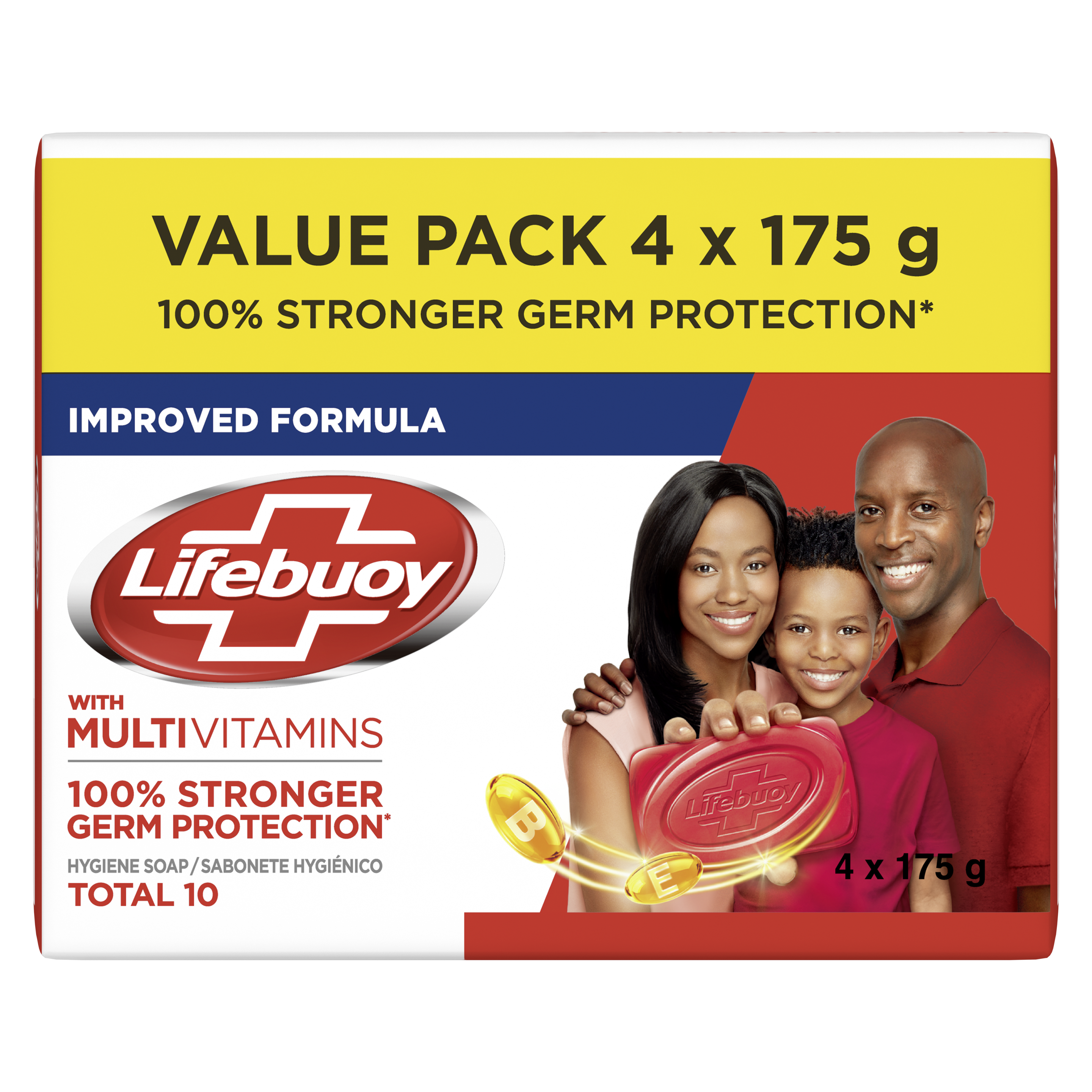 Lifebuoy  Total 10  Hygiene Soap Bar  4x175g packshot