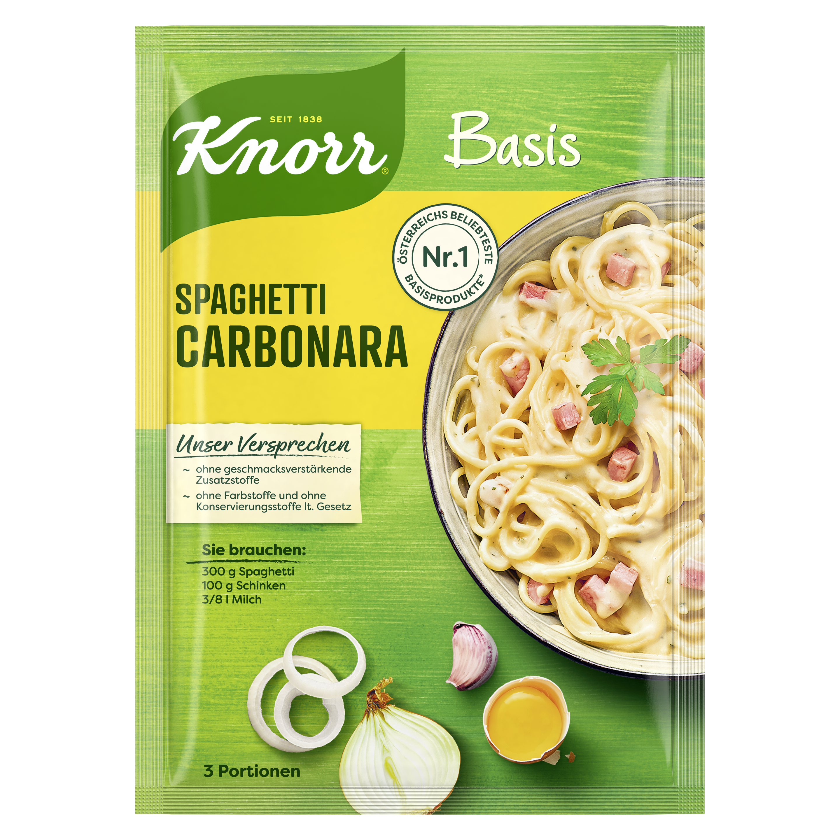 Knorr Basis Spaghetti Carbonara  3 Portionen packshot