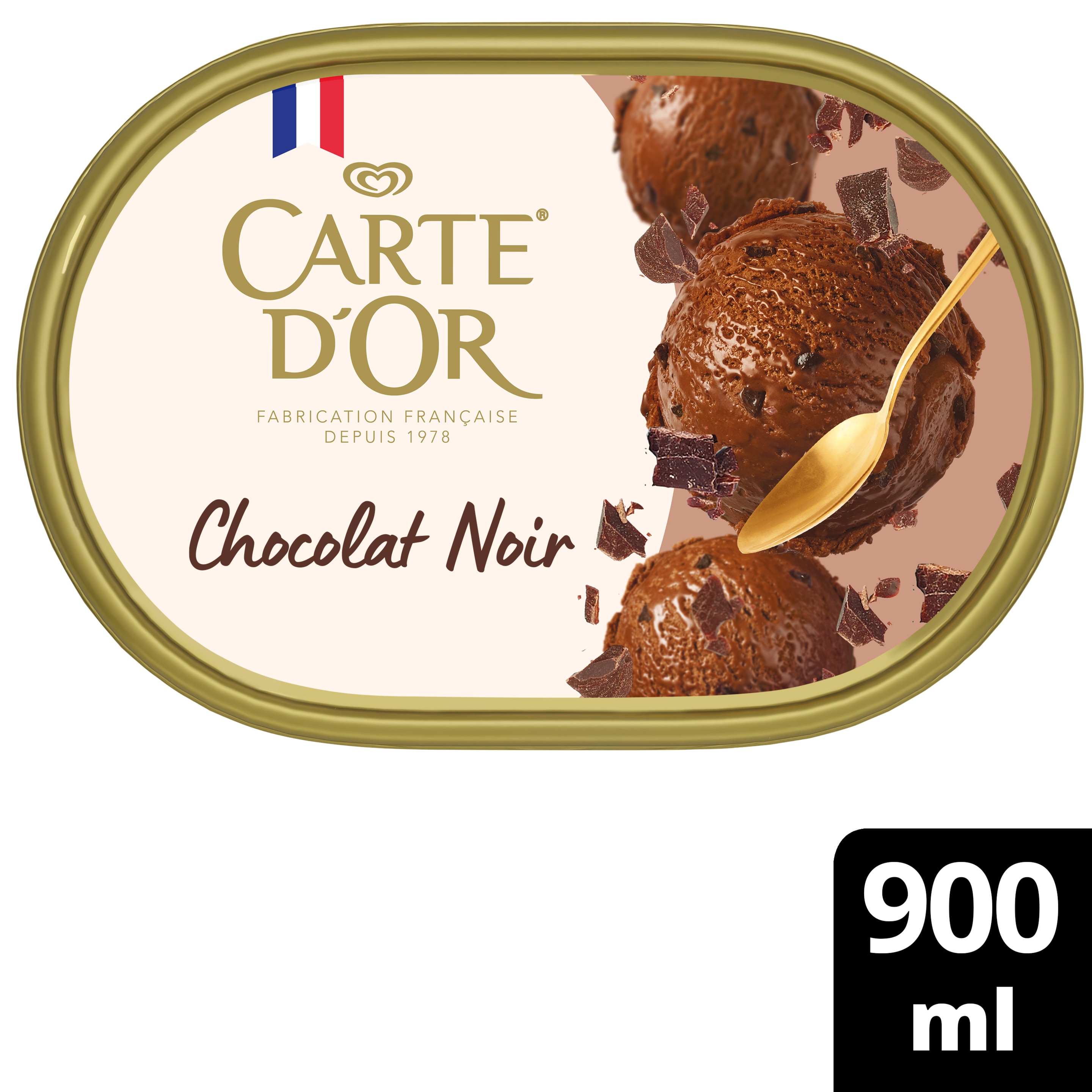 Carte D'Or Dessert Glacé CHOCOLAT NOIR 900 ML packshot