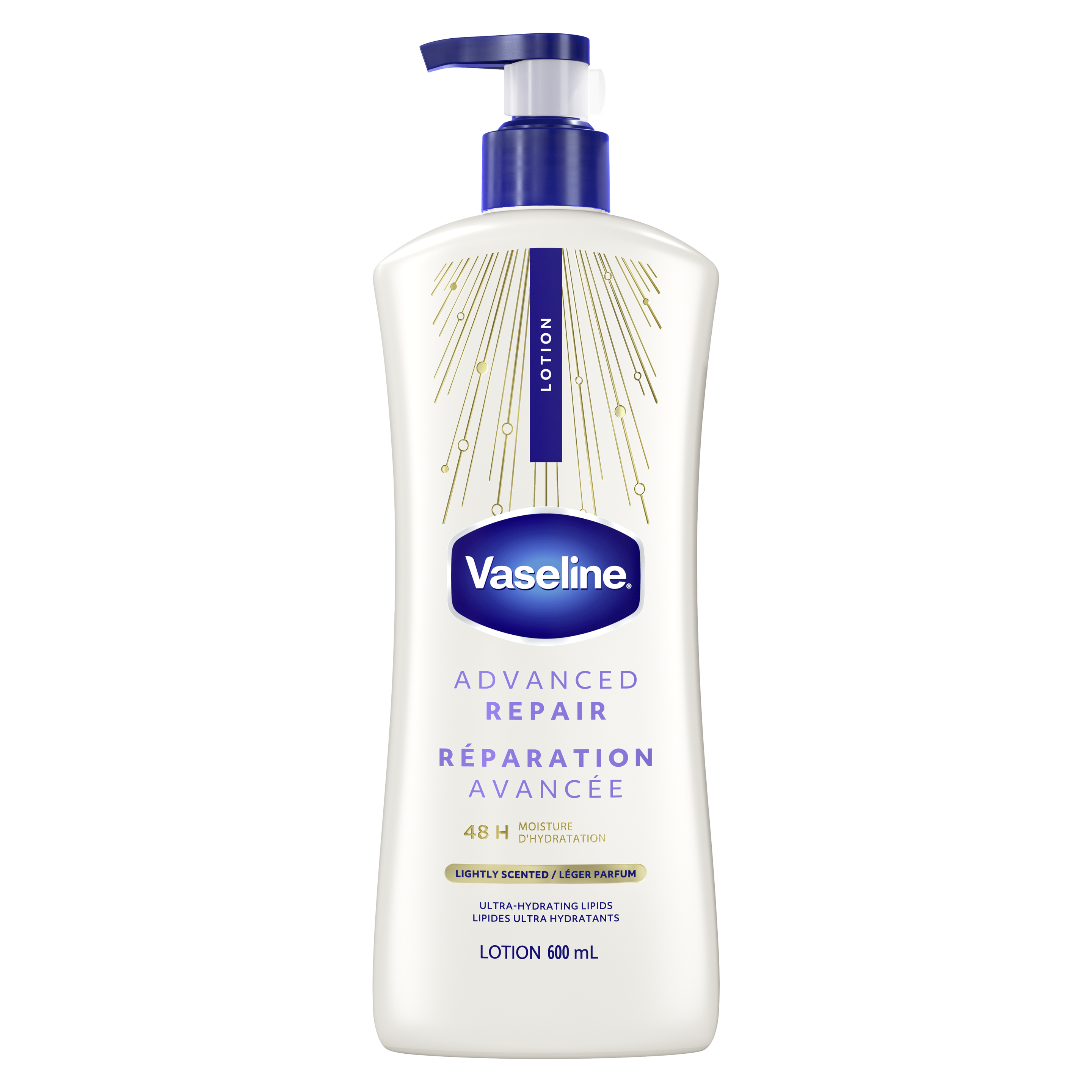 Vaseline® Advanced Repair Lightly Scented Lotion front of pack packshot