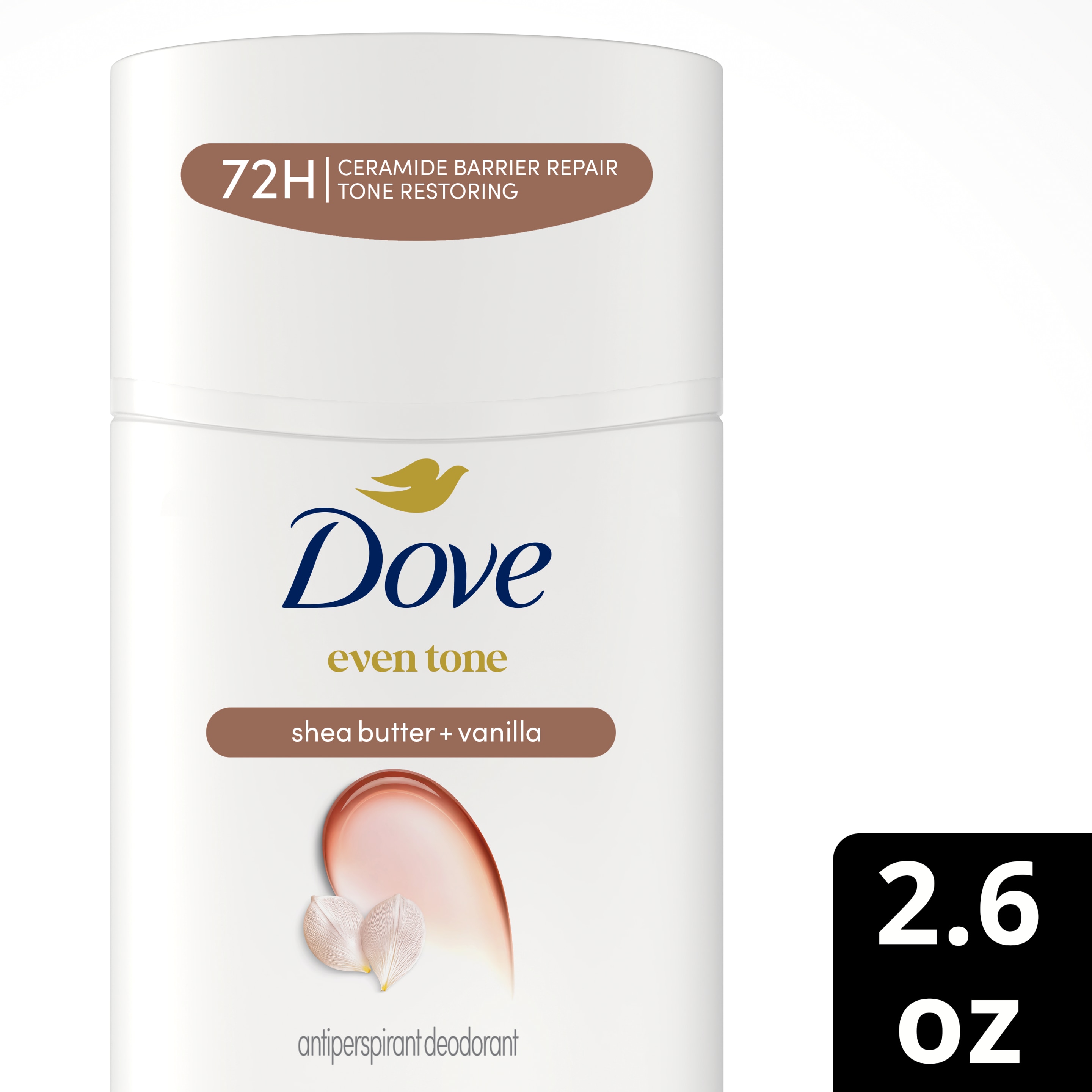 Dove Even Tone Antiperspirant Deodorant Stick Shea Butter & Vanilla packshot