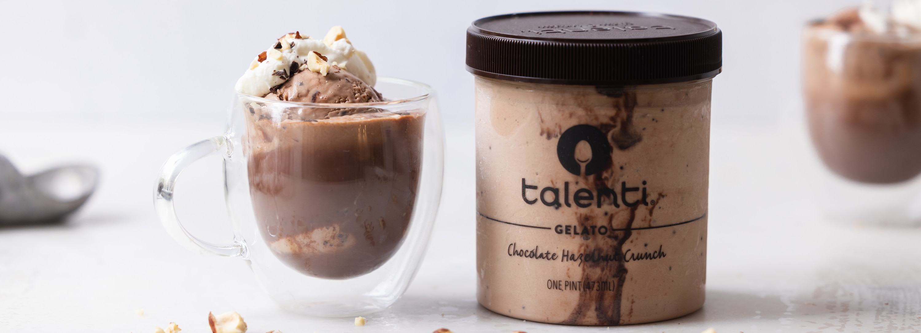 Hot Chocolate Hazelnut Crunch Affogato