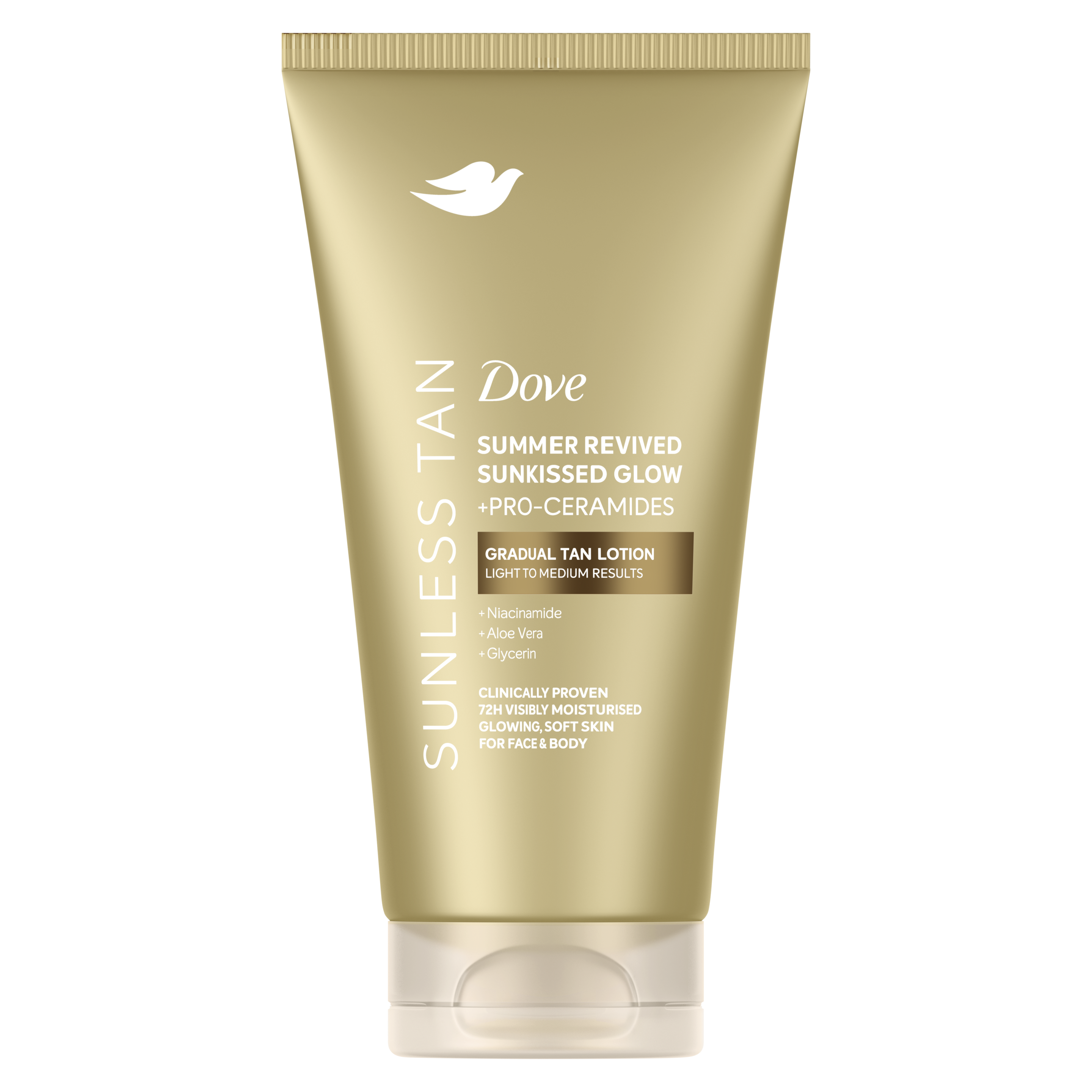 Dove Summer Revived önbarnító testápoló világos-normál arcbőrre 75ml packshot