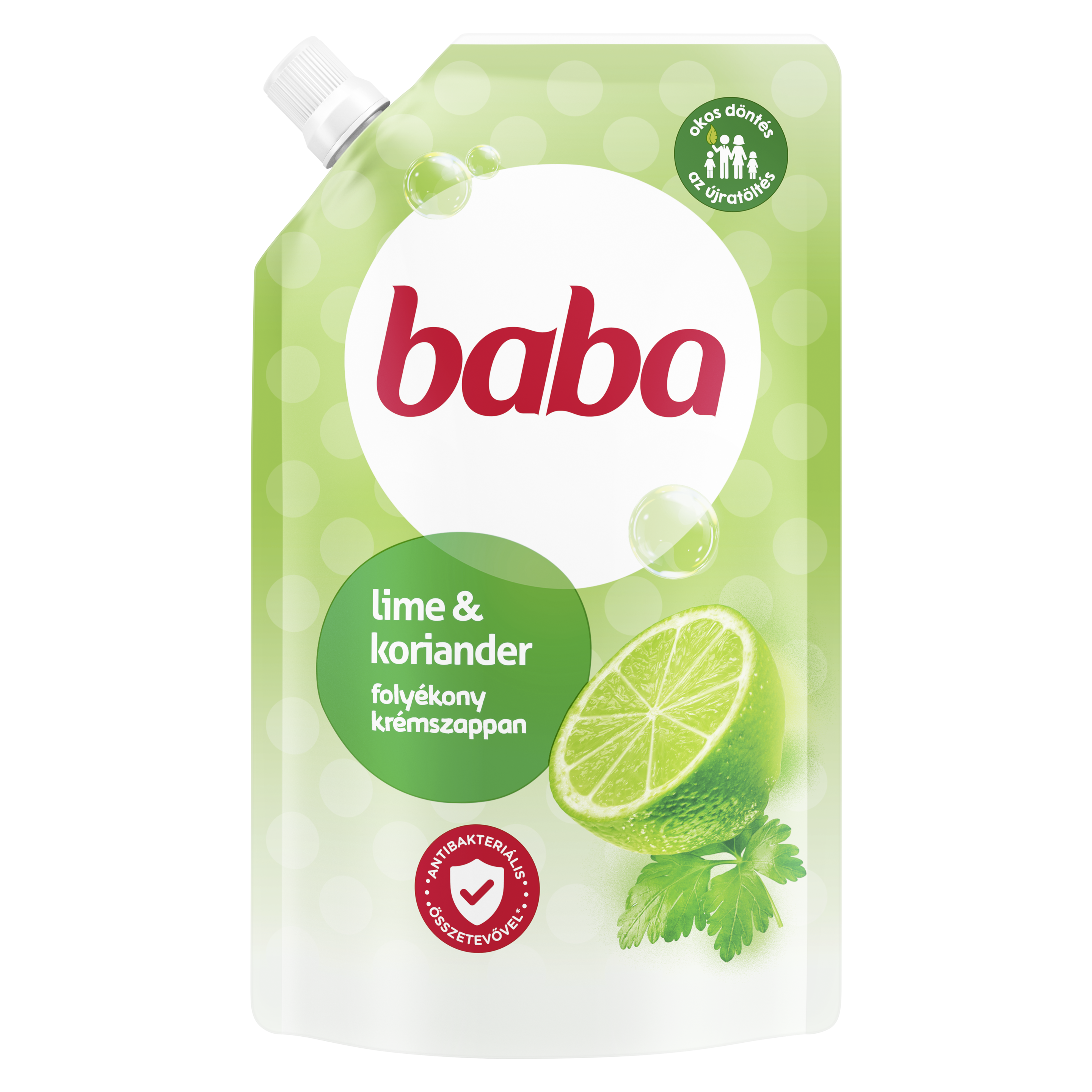 Baba folyékony szappan utántöltő Antibakteriális* Lime 500 ml packshot