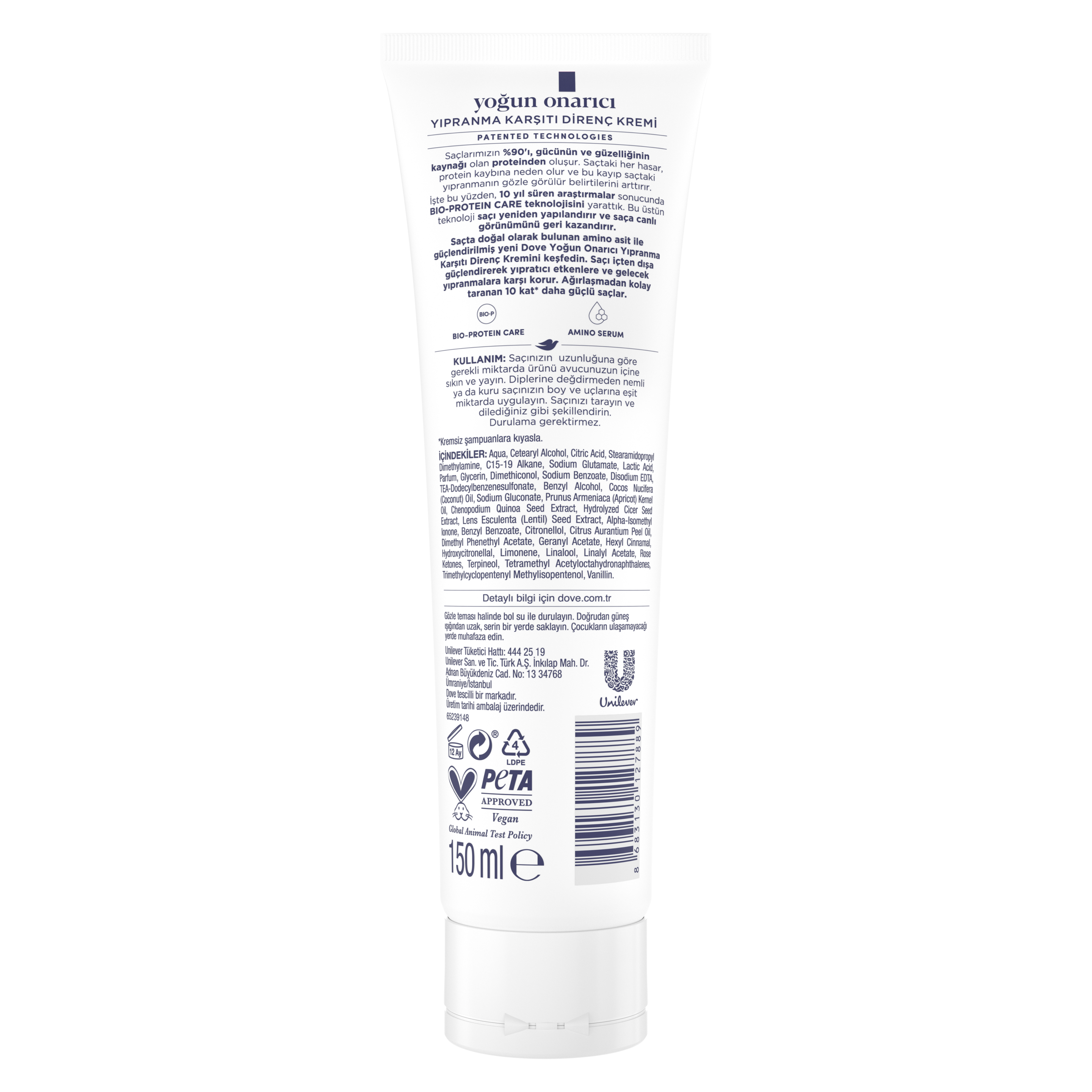 Dove Yıpranma Karşıtı Direnç Kremi Amino Serum Yoğun Onarıcı 150 ml
