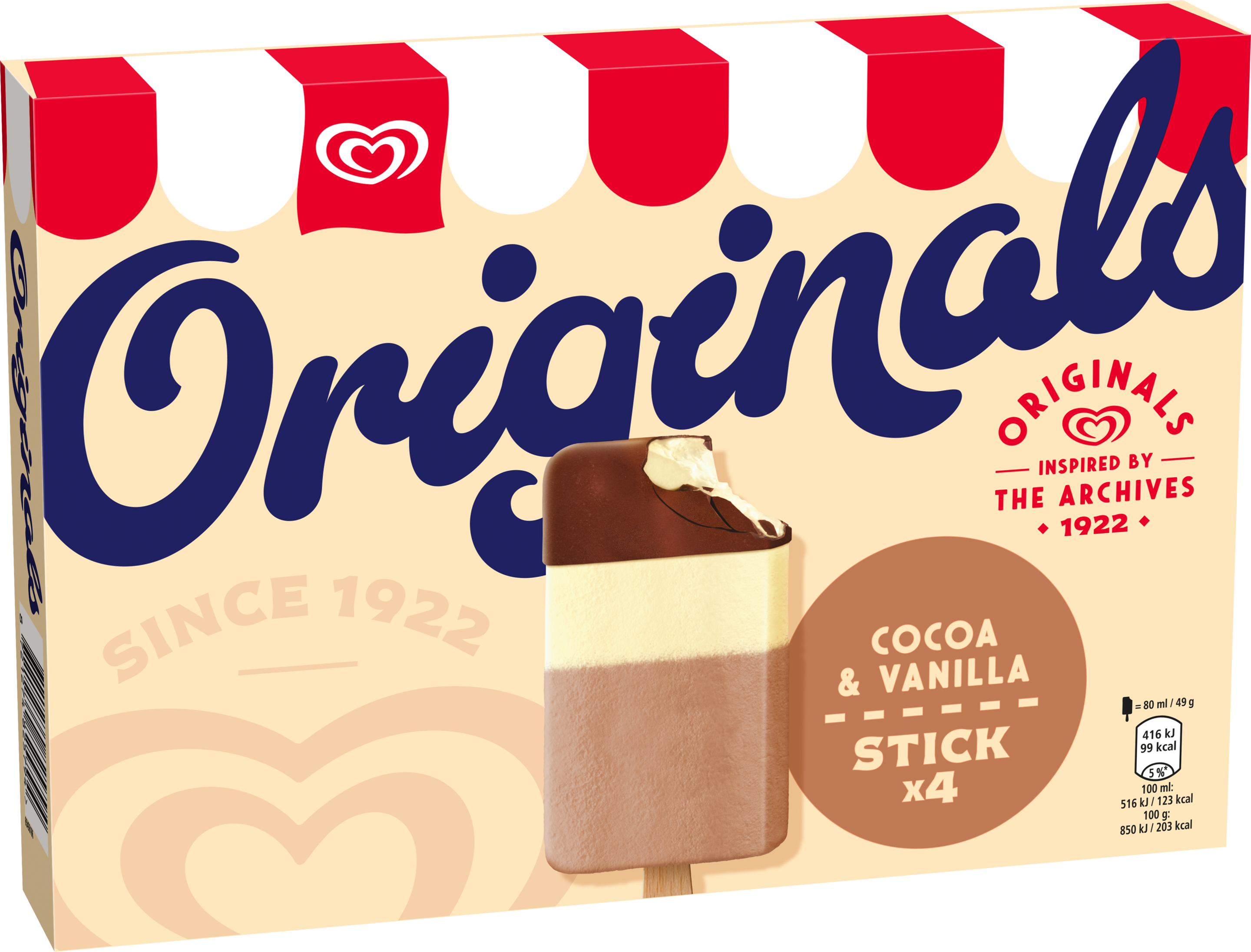 OLA Originals Cocoa & Vanilla stick packshot