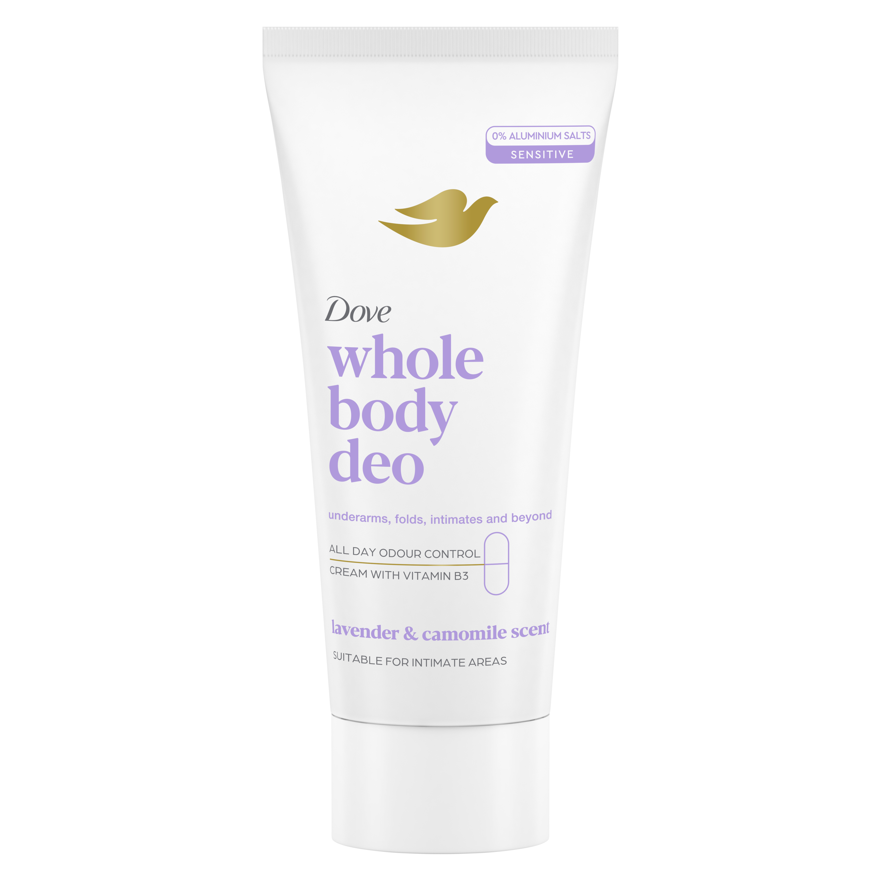 Дезодорант-крем для всього тіла Dove з ароматом лаванди та ромашки 75 мл packshot