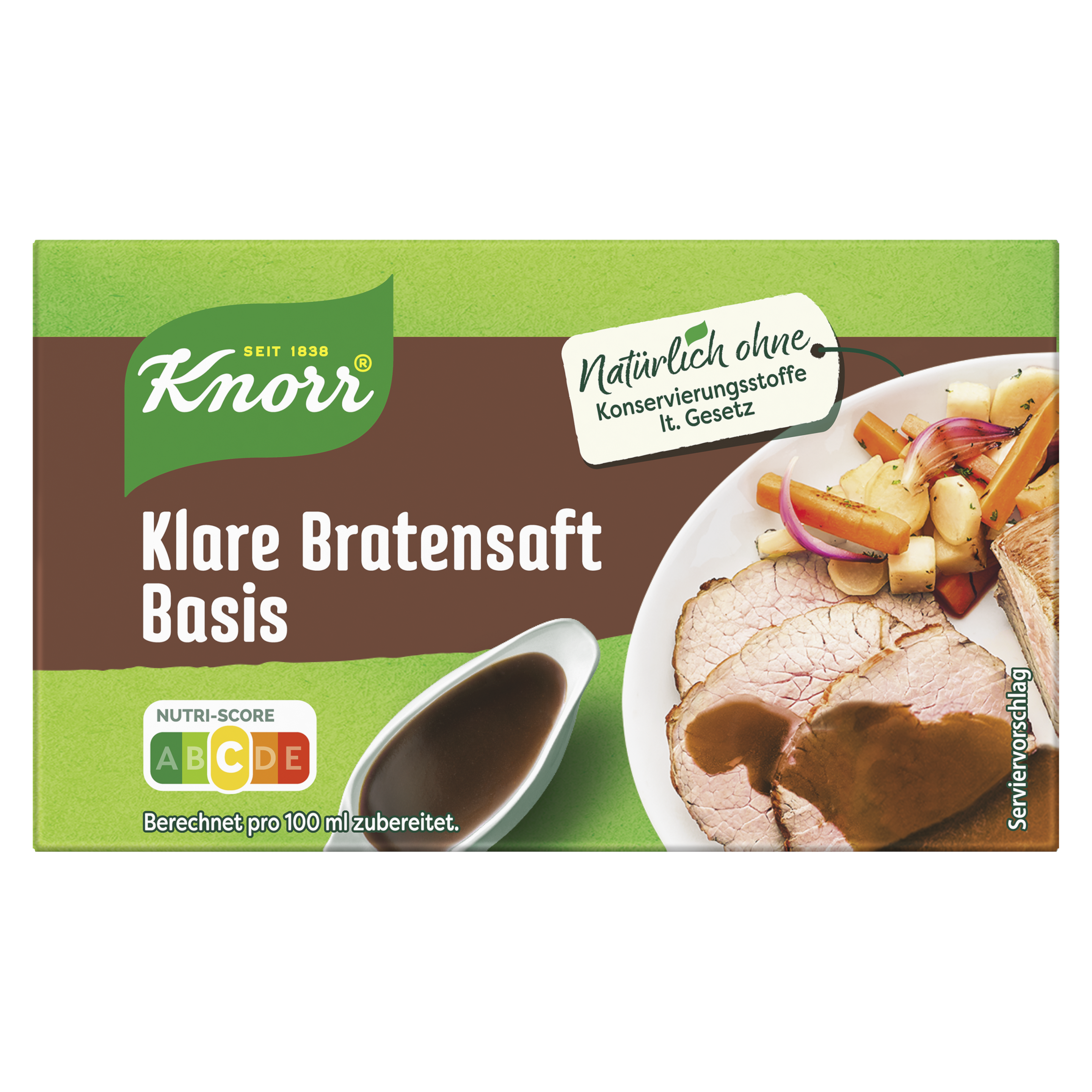 Knorr Klare Bratensaft Basis Würfel ergibt 1 l packshot
