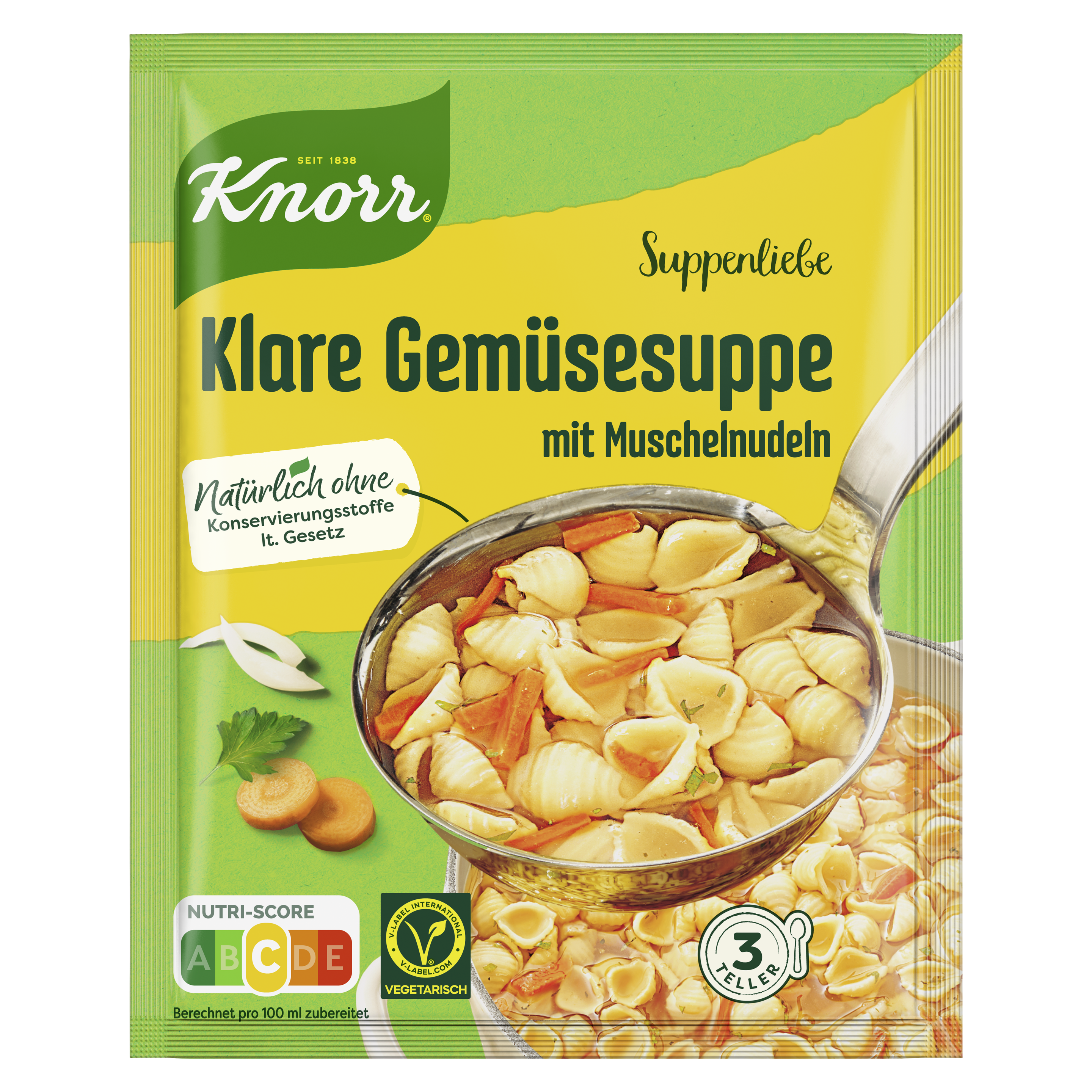 Knorr Suppenliebe Gemüsesuppe mit Muschelnudeln 750ml Beutel