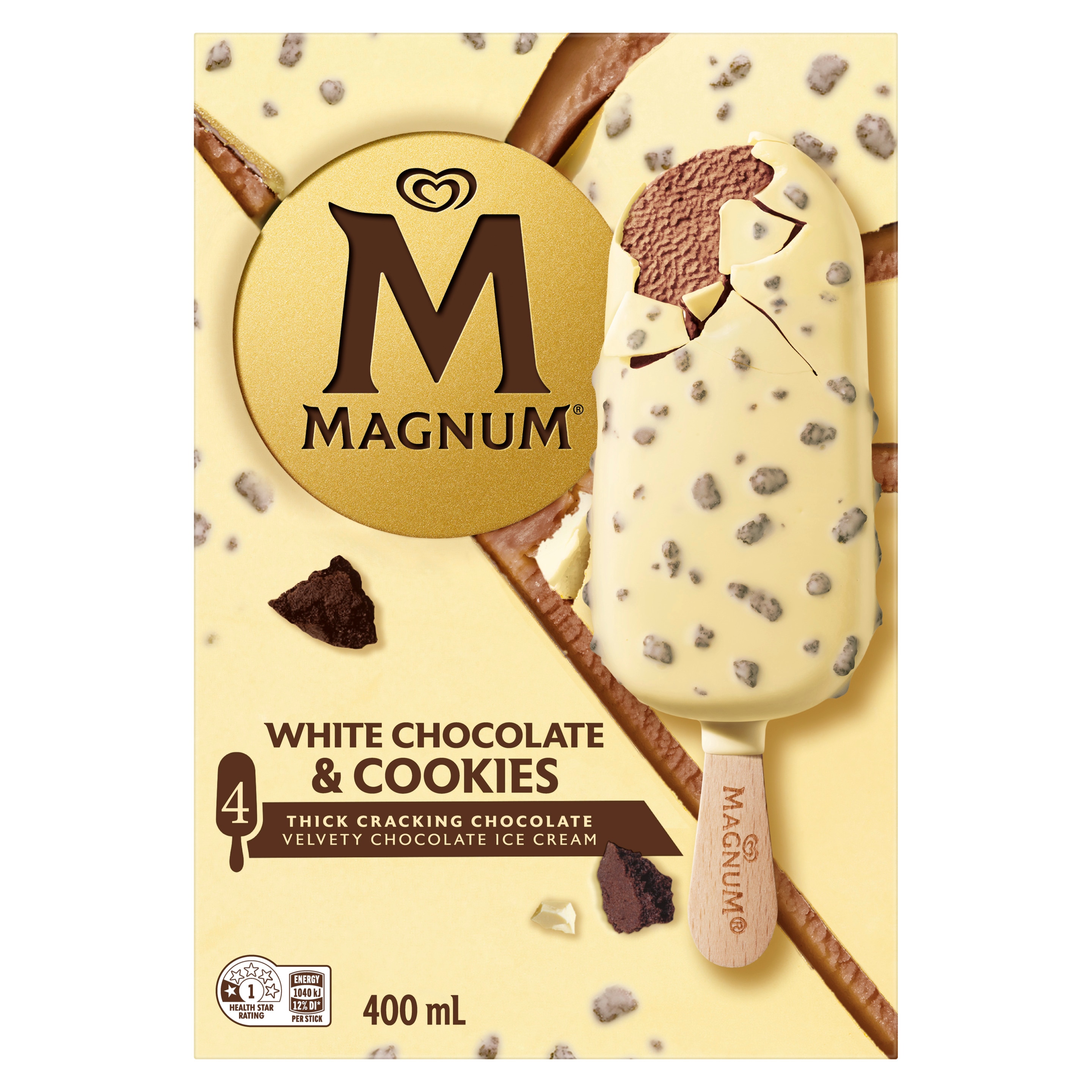 Magnum White Chocolate & Cookies Multipack x 4