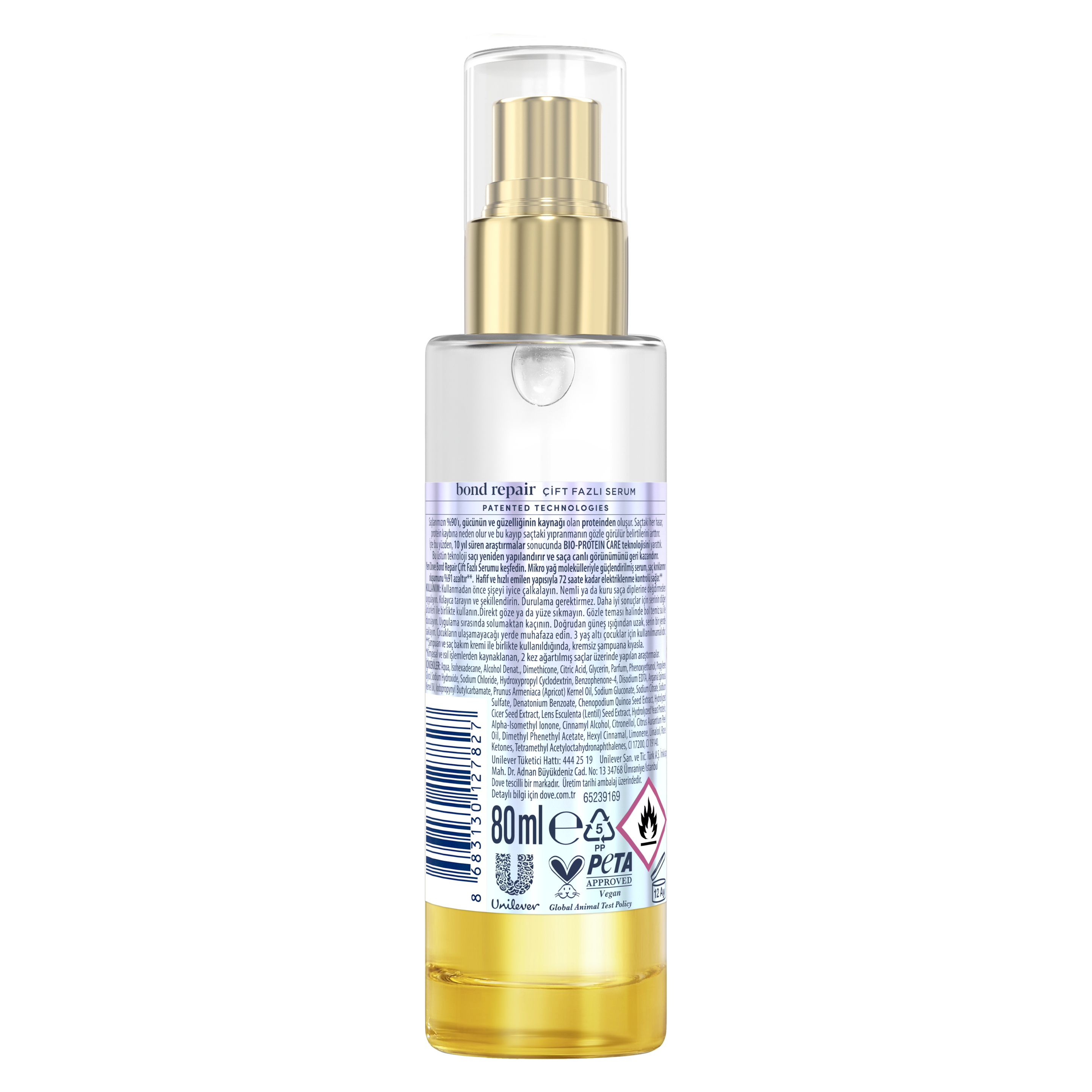 Dove Çift Fazlı Saç Serumu Peptit Bond Repair 80 ml