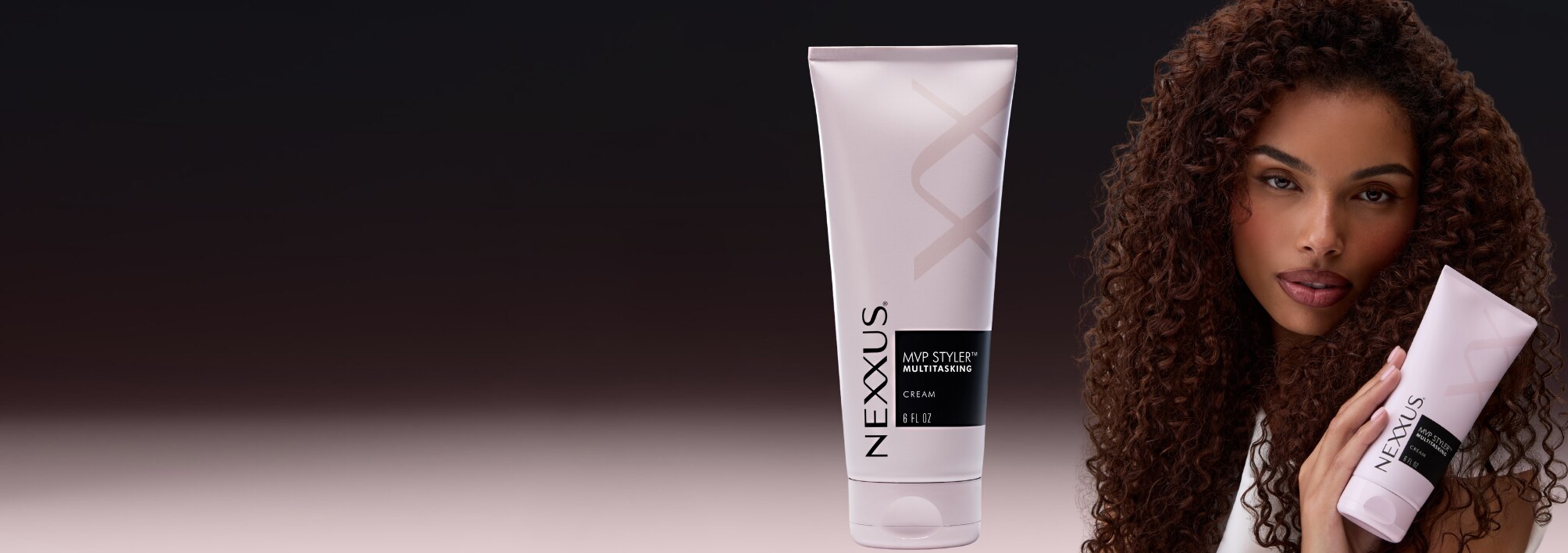 A model holding MVP Styler™ Multitasking Cream