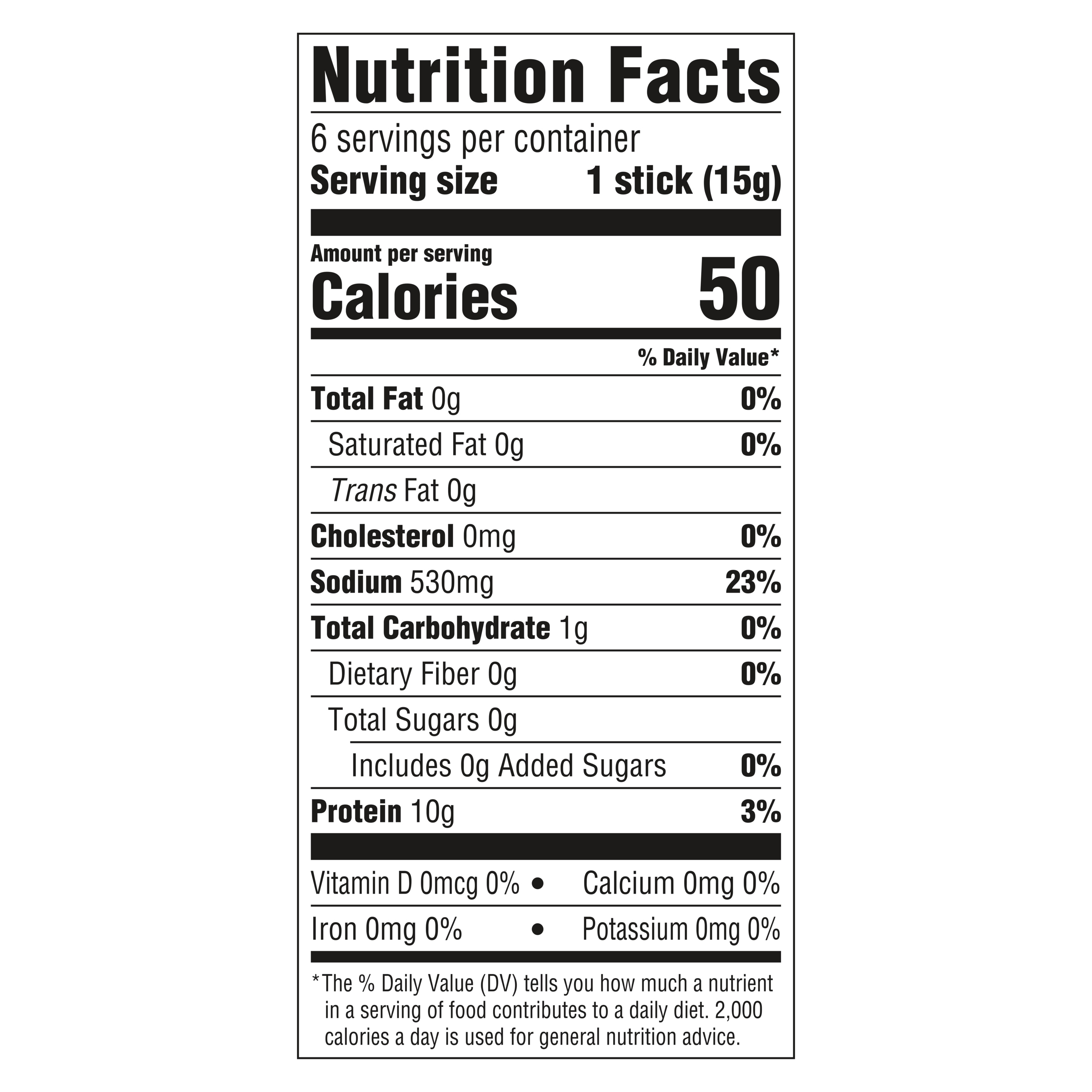 Knorr Chicken Bone Broth  nutrition panel