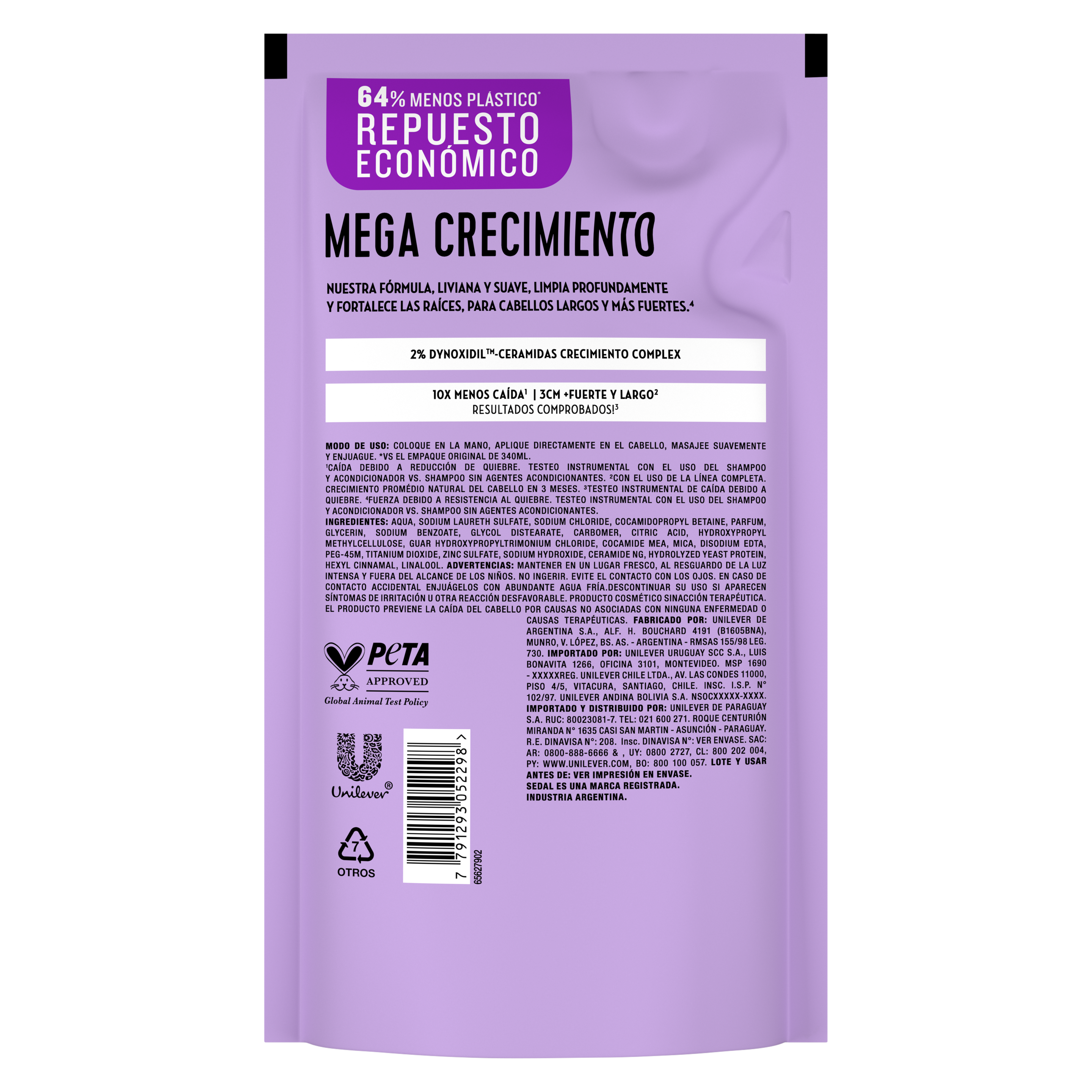 Shampoo Sedal Mega Crecimiento