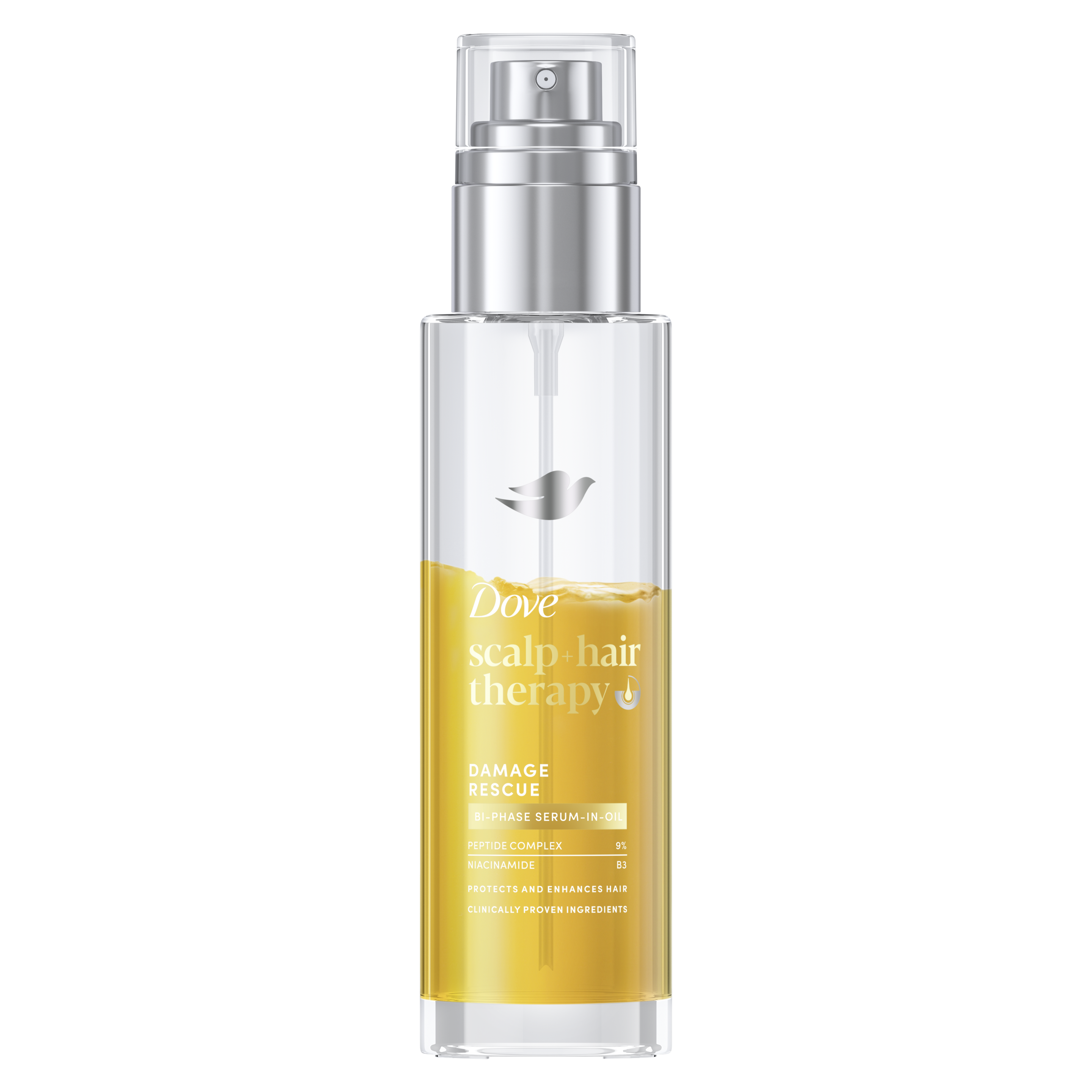Двофазна сироватка-олія Dove відновлення пошкоджень 100 мл packshot