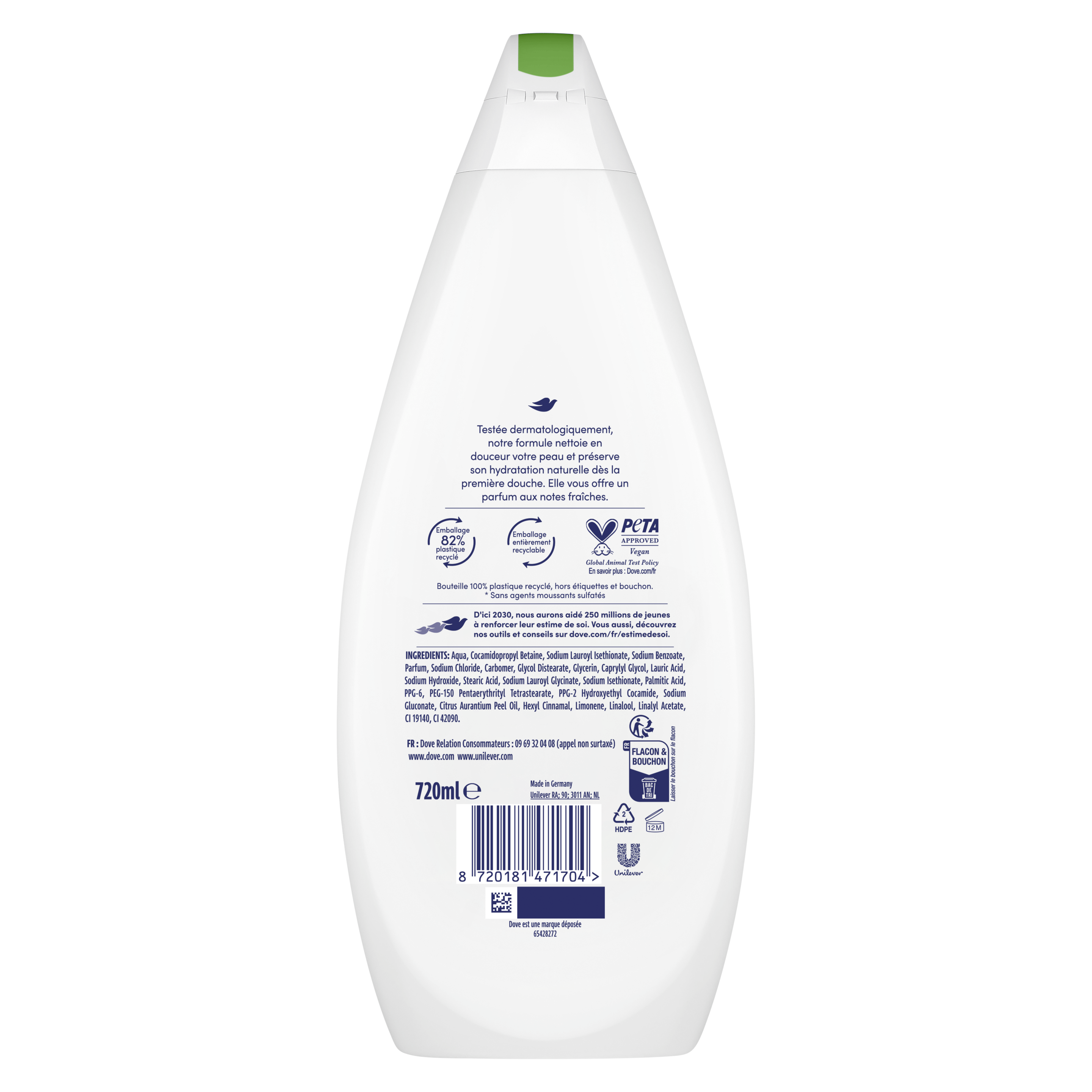 Dove Gel Douche Fraîcheur 720ml packshot