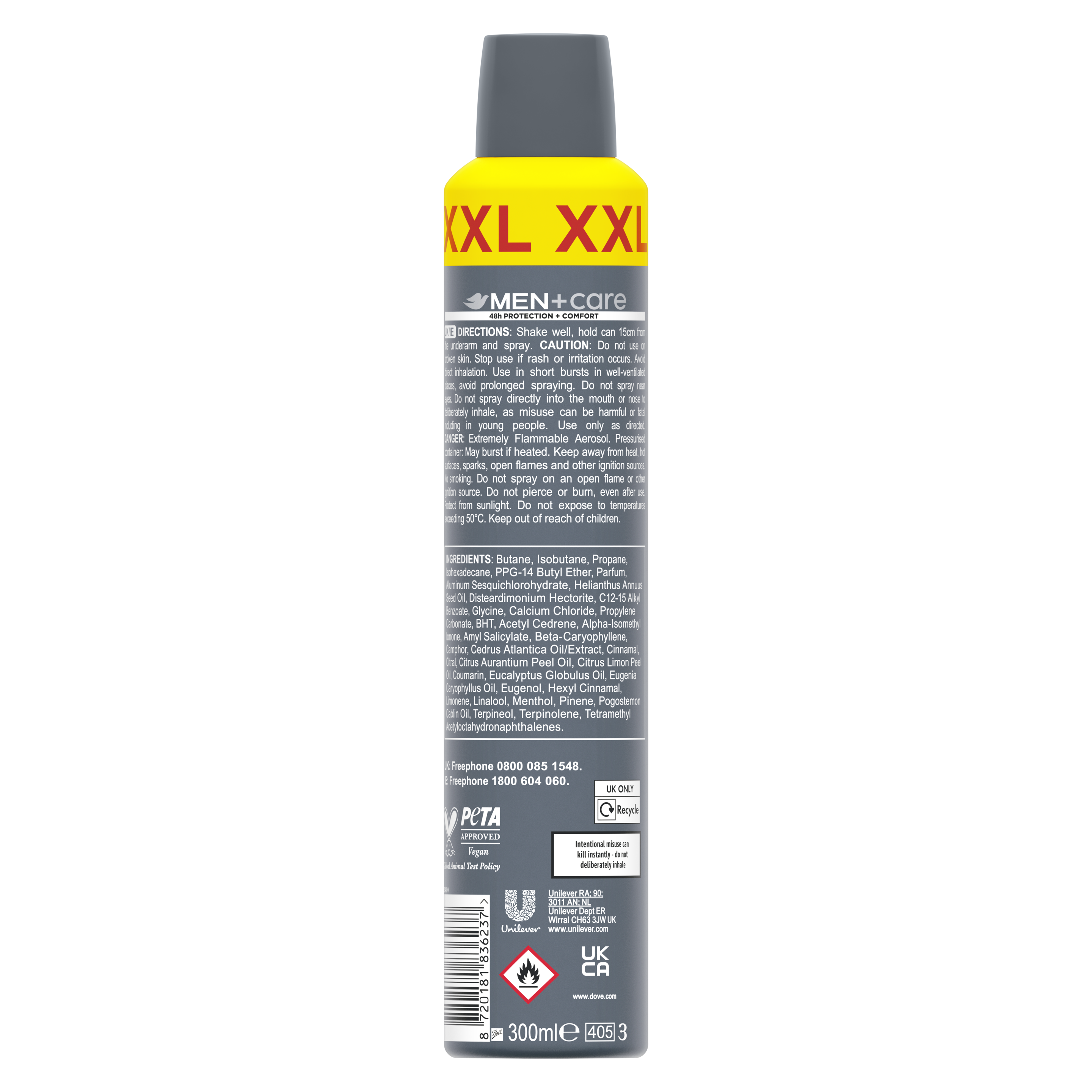 Men+Care Limited Edition 48hr FIFA Active XXL Comfort Deodorant Spray