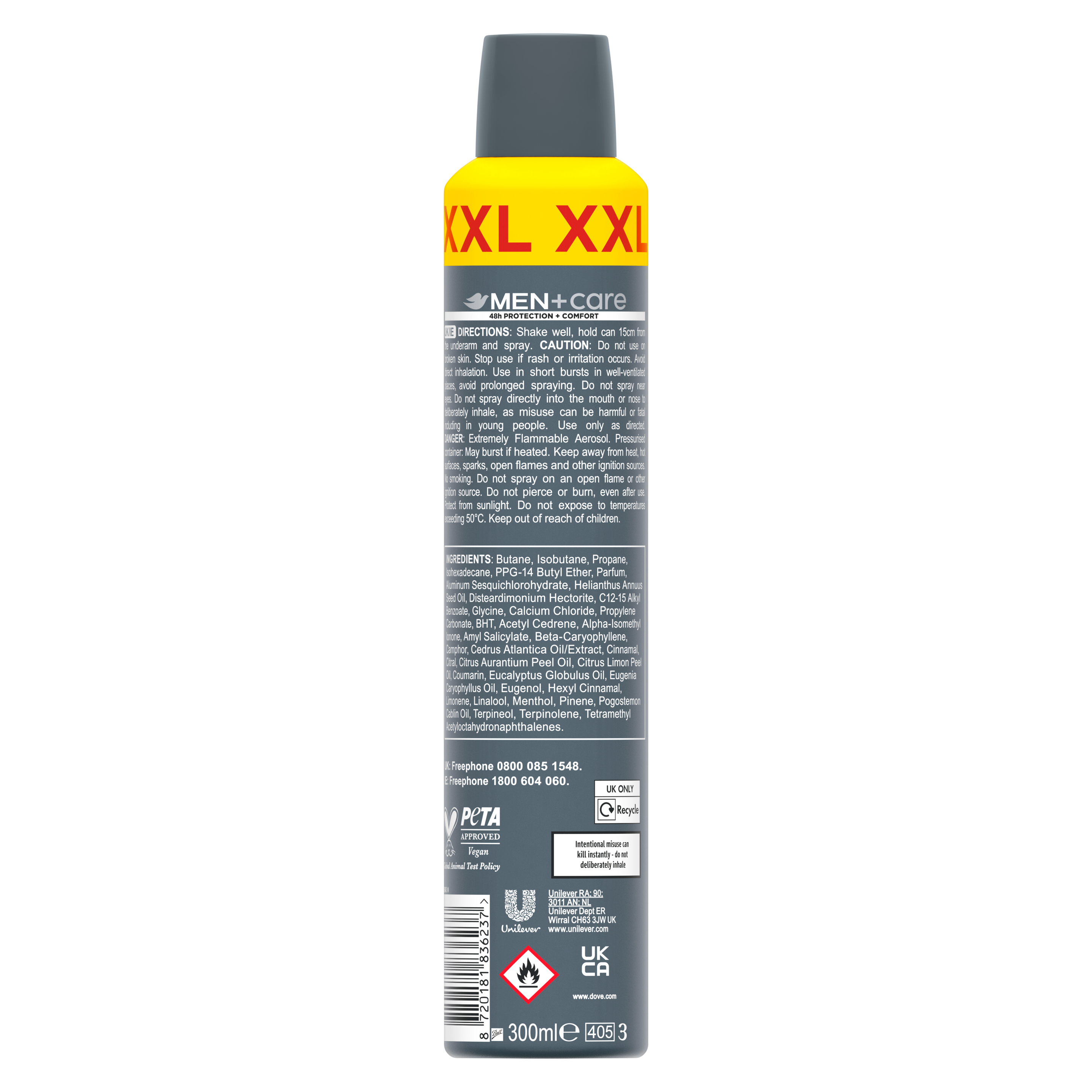 Men+Care Limited Edition 48hr FIFA Active XXL Comfort Deodorant Spray