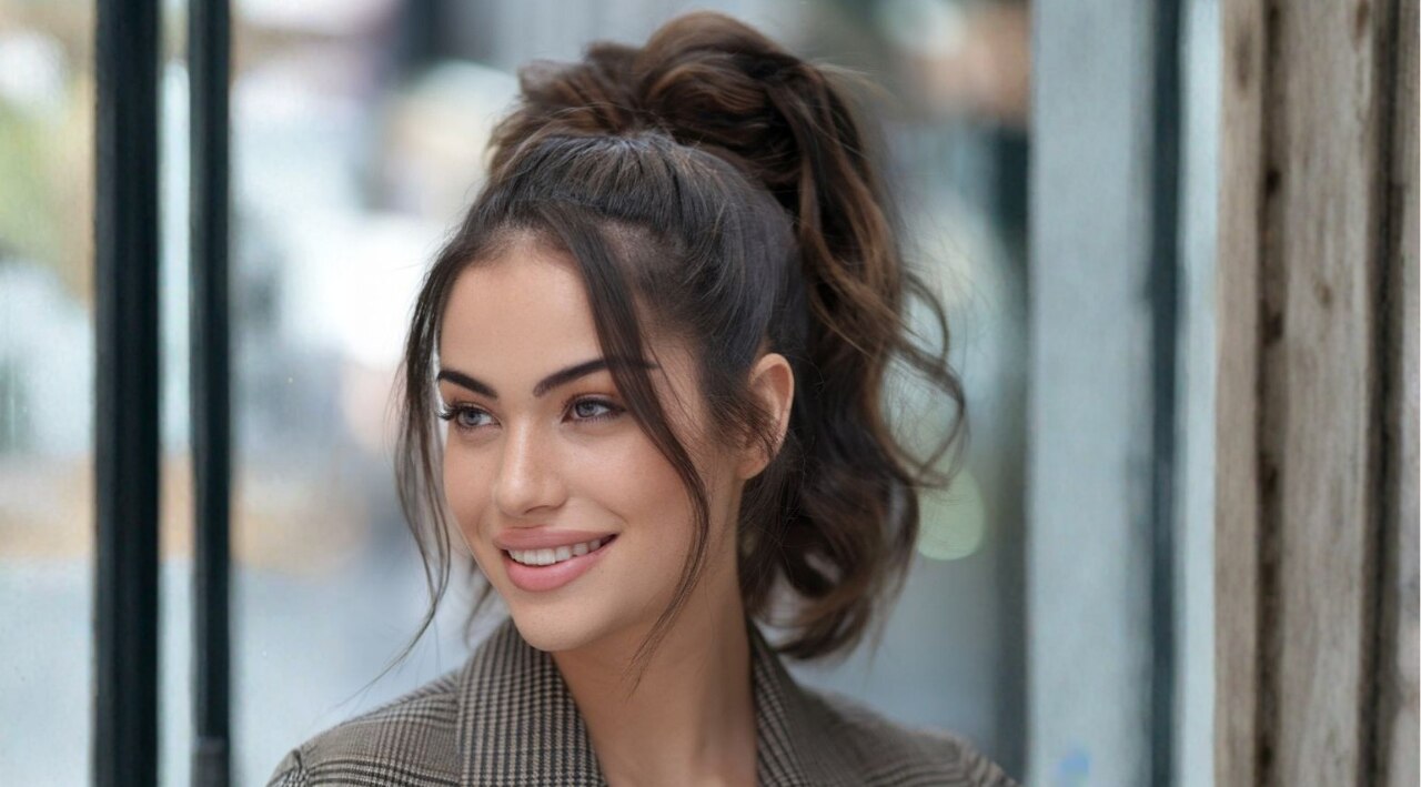 High Ponytail with "Tendrils":