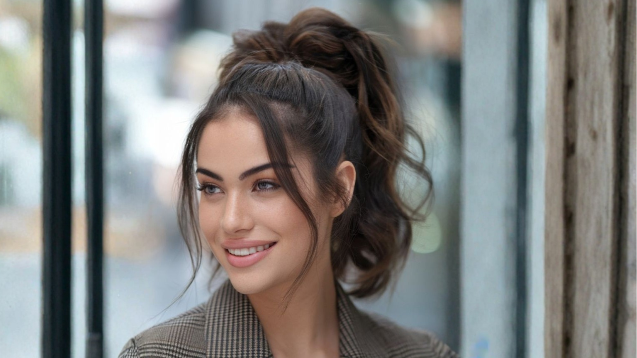 High Ponytail with "Tendrils":