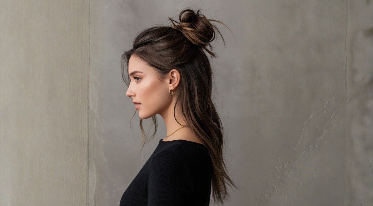 The Half-Up Top Knot: