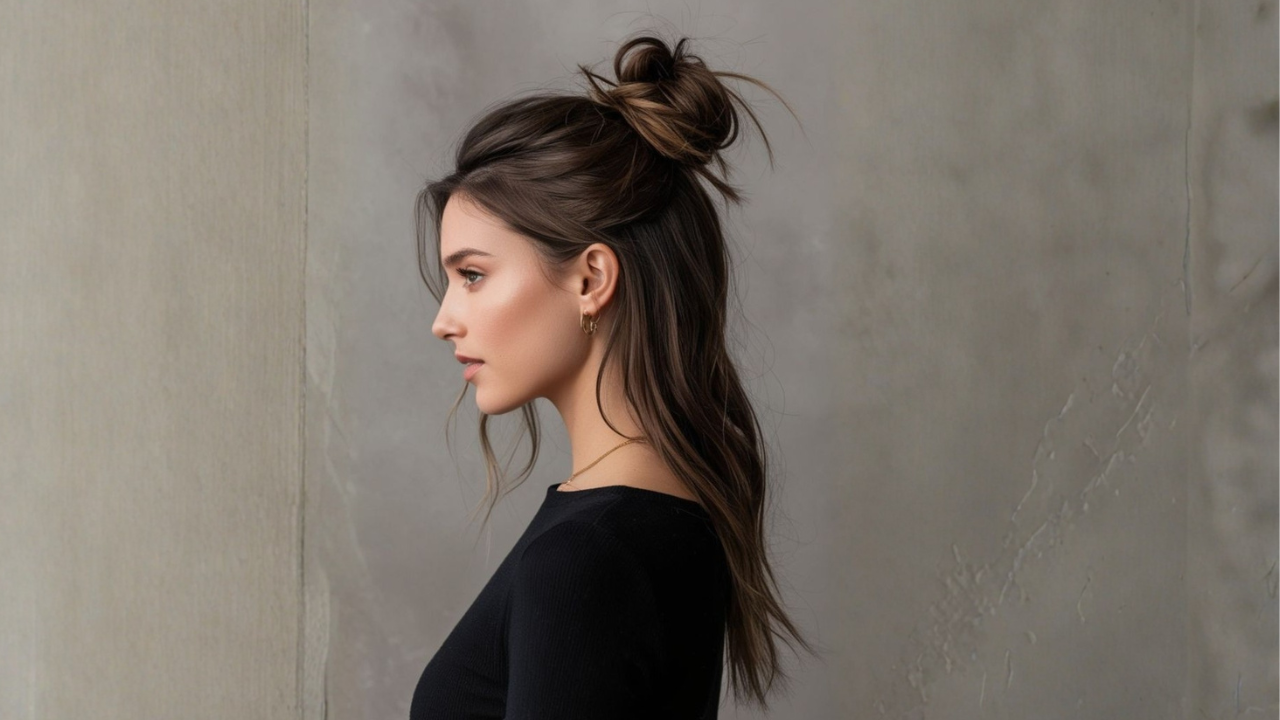 The Half-Up Top Knot: