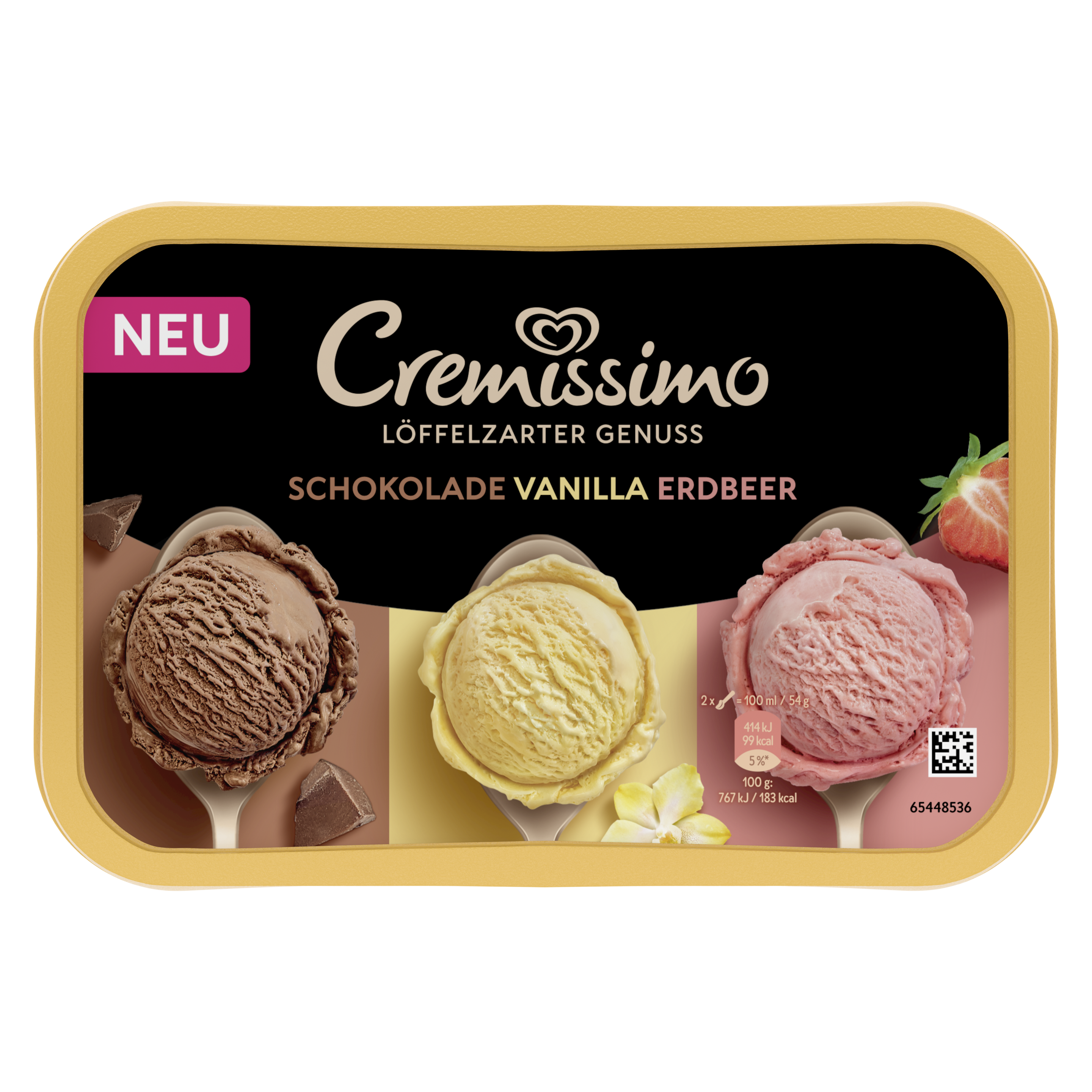 Cremissimo Schokolade Vanilla Erdbeer