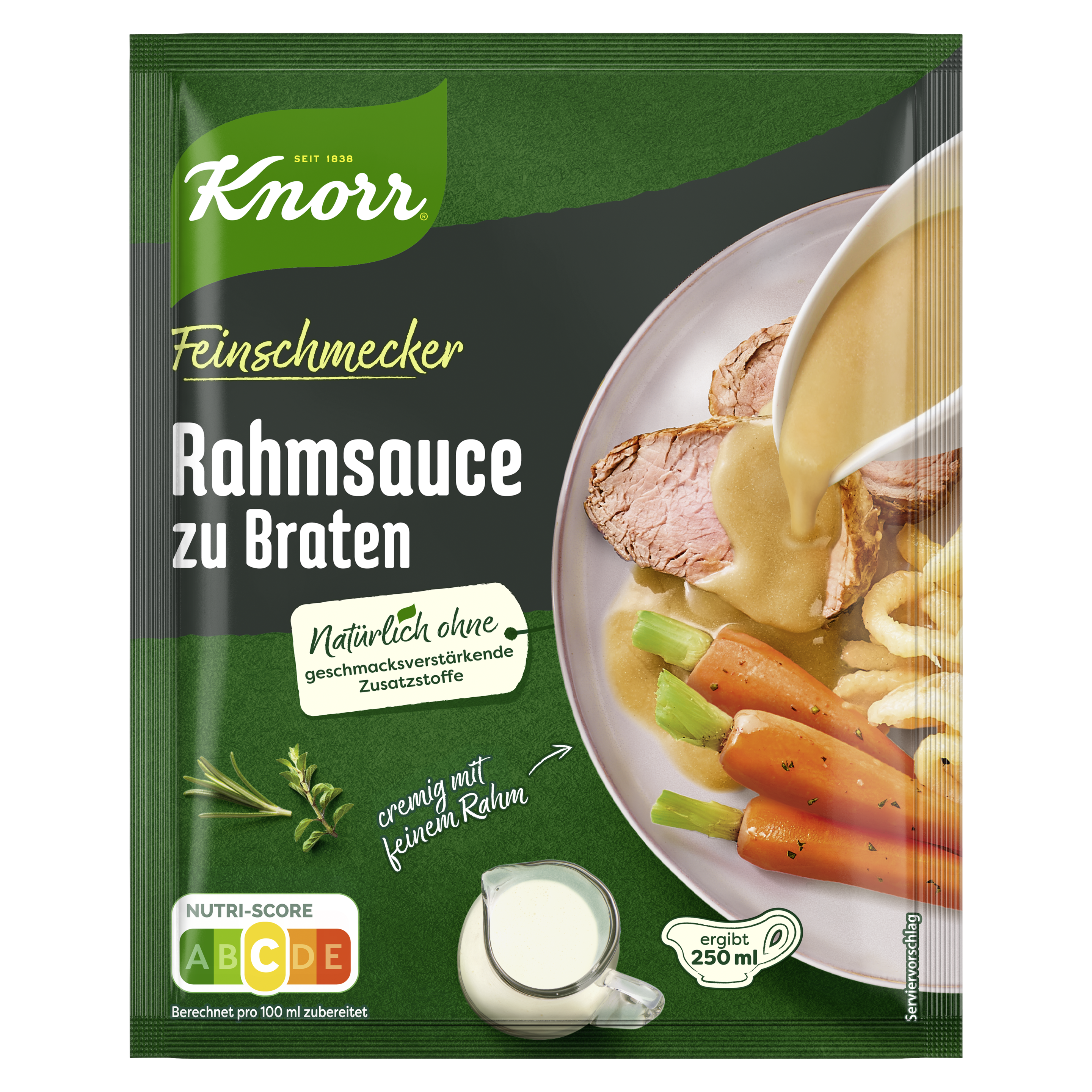 Knorr Feinschmecker Rahmsauce zu Braten ergibt 250 ml packshot