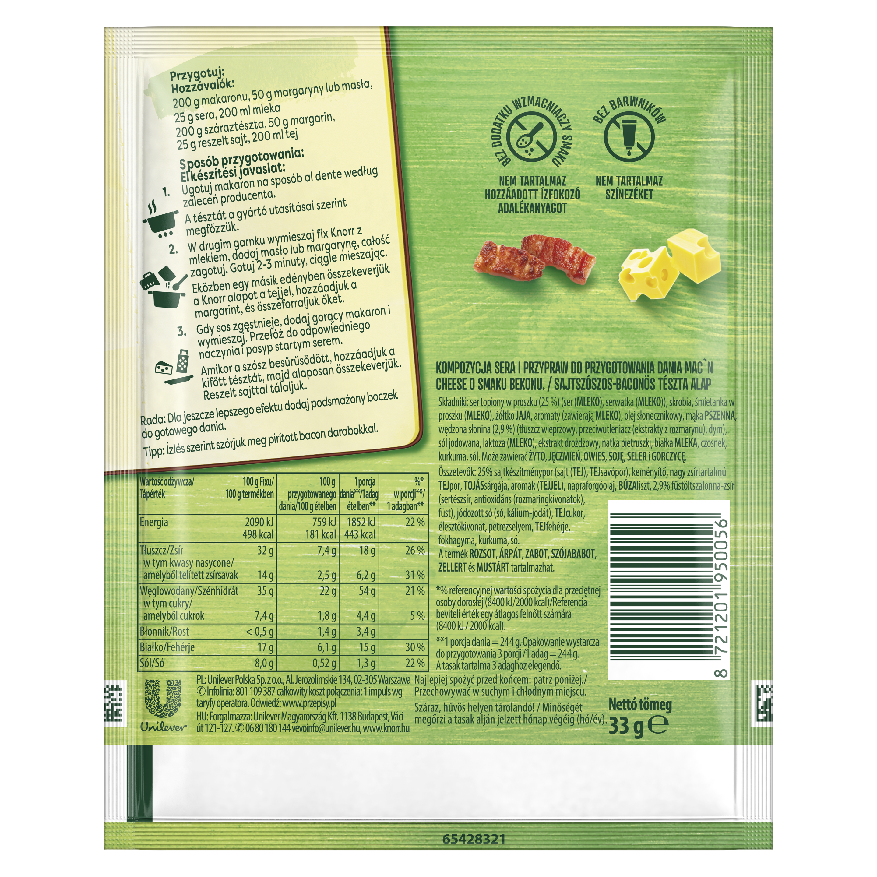 Knorr Mac'n Cheese Bacon alap