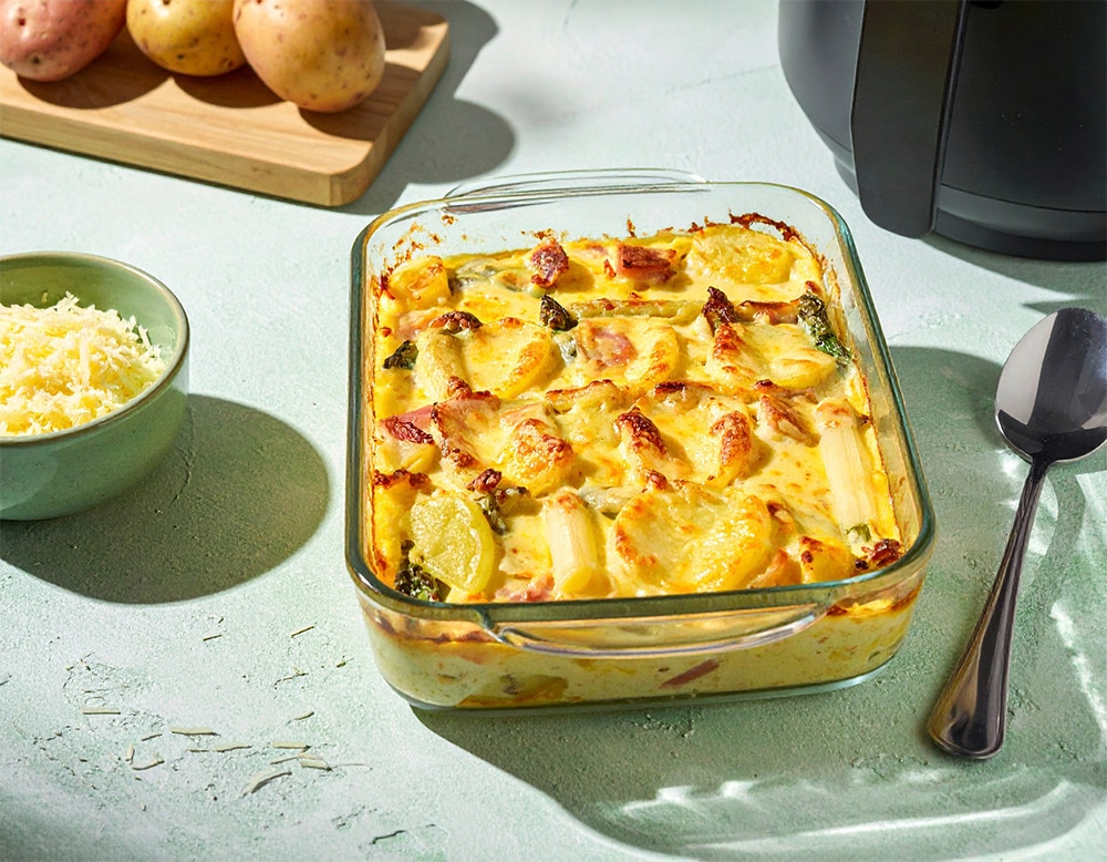 Kartoffel Spargel Auflauf im Air Fryer 30 Min  recipe