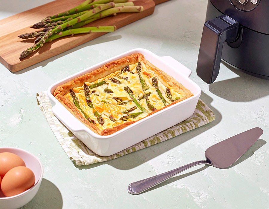 Spargel Quiche im Air Fryer 45 Min  recipe