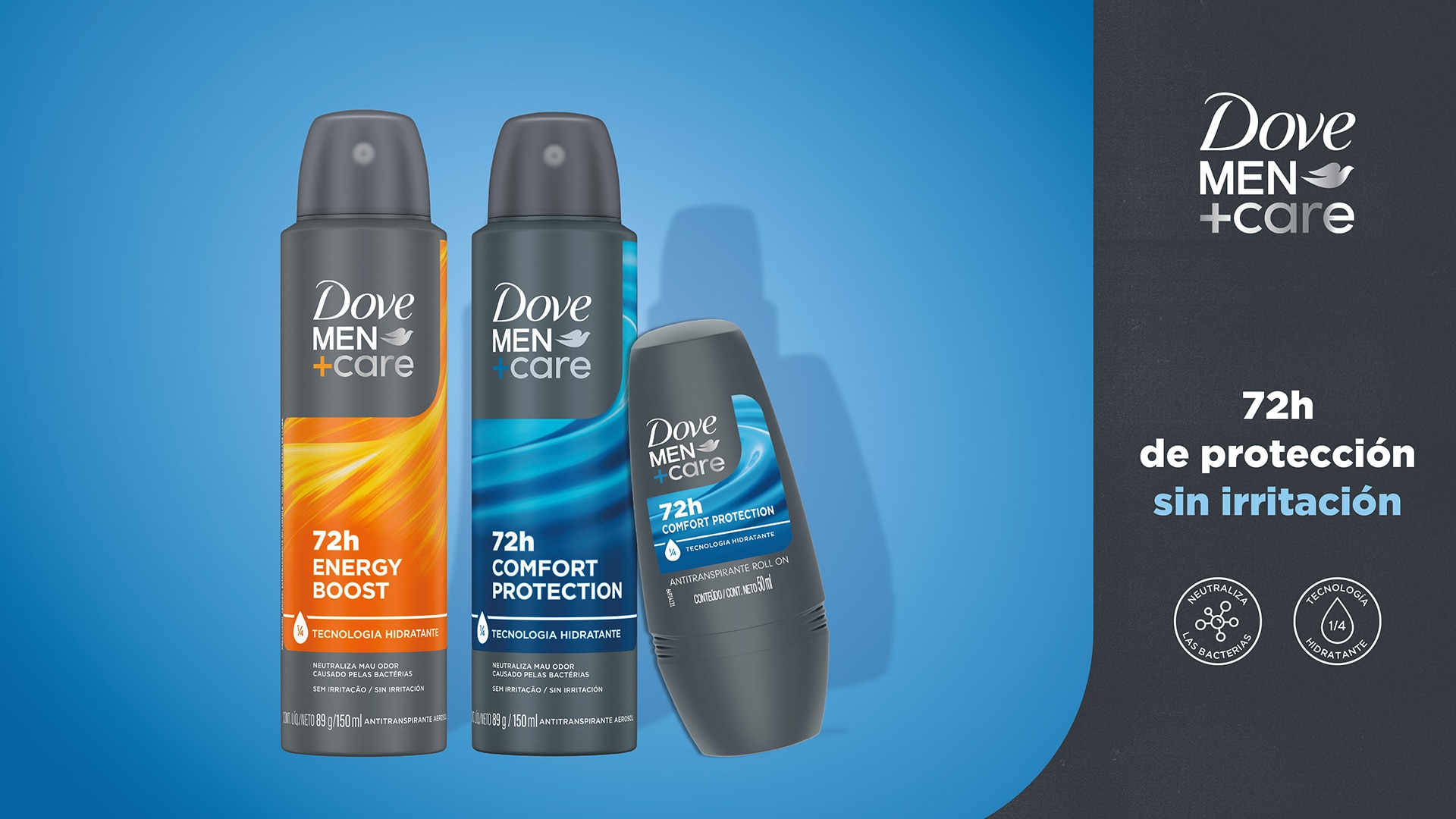 72hs de comfort protection. Tecnología hidratante para protegerte de malos olores sin irritación. No por nada es la fórmula más buscada. ¿Y vos, ya elegiste la tuya?