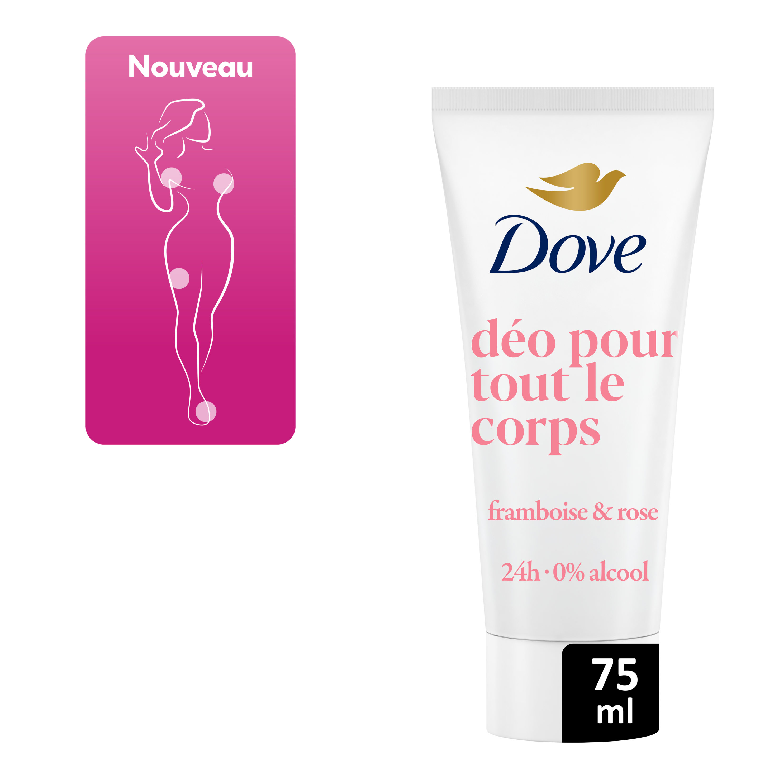 Déodorant pour tout le corps Framboise & Rose crème 75ml