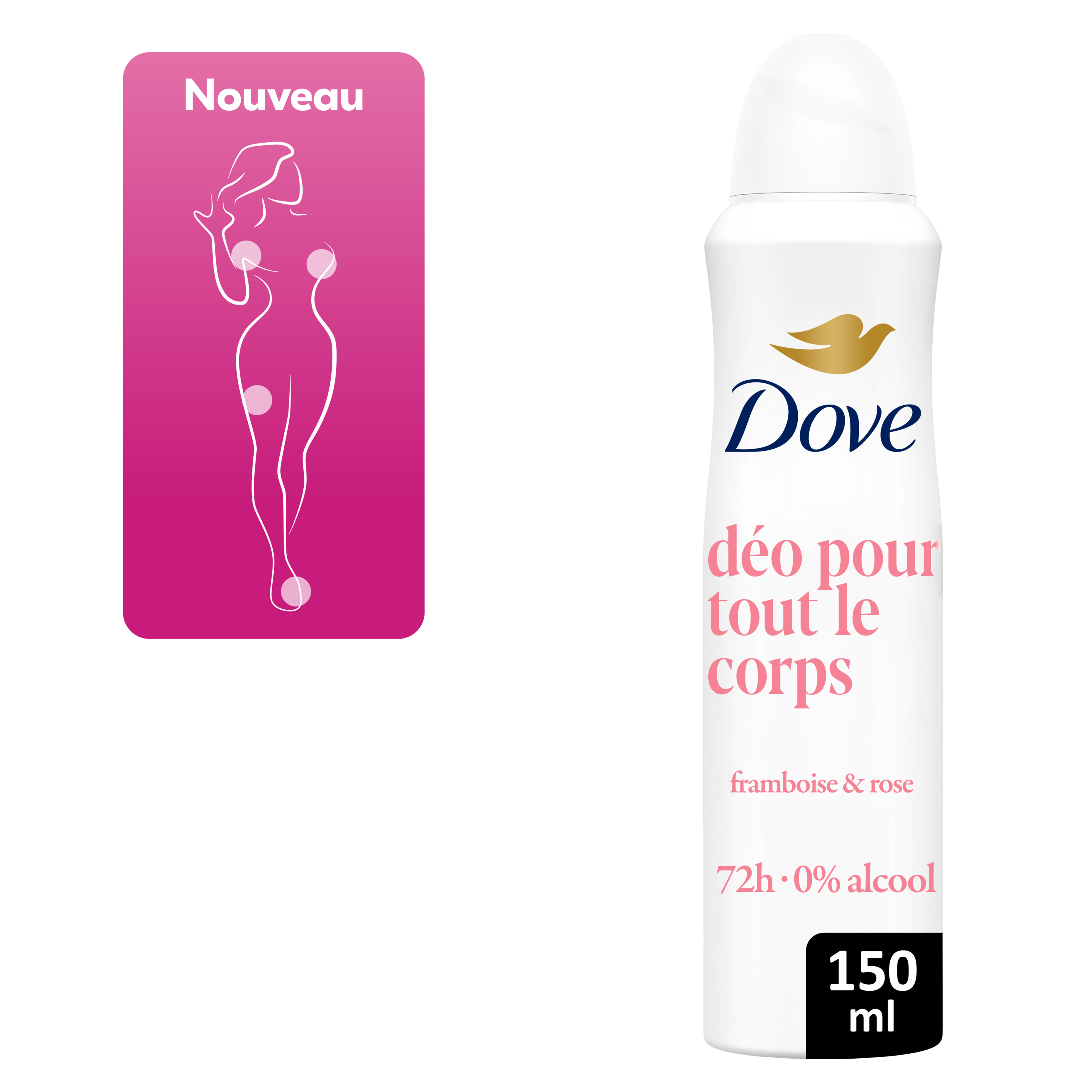 Déodorant pour tout le corps Framboise & Rose spray 150ml