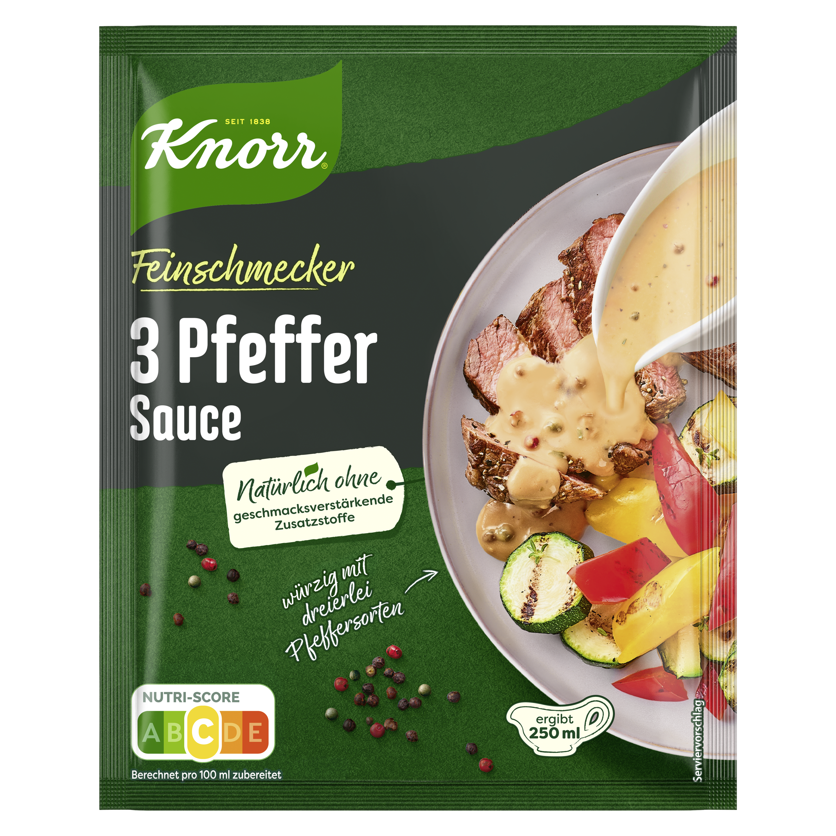 Knorr Feinschmecker 3 Pfeffer Sauce ergibt 250 ml packshot