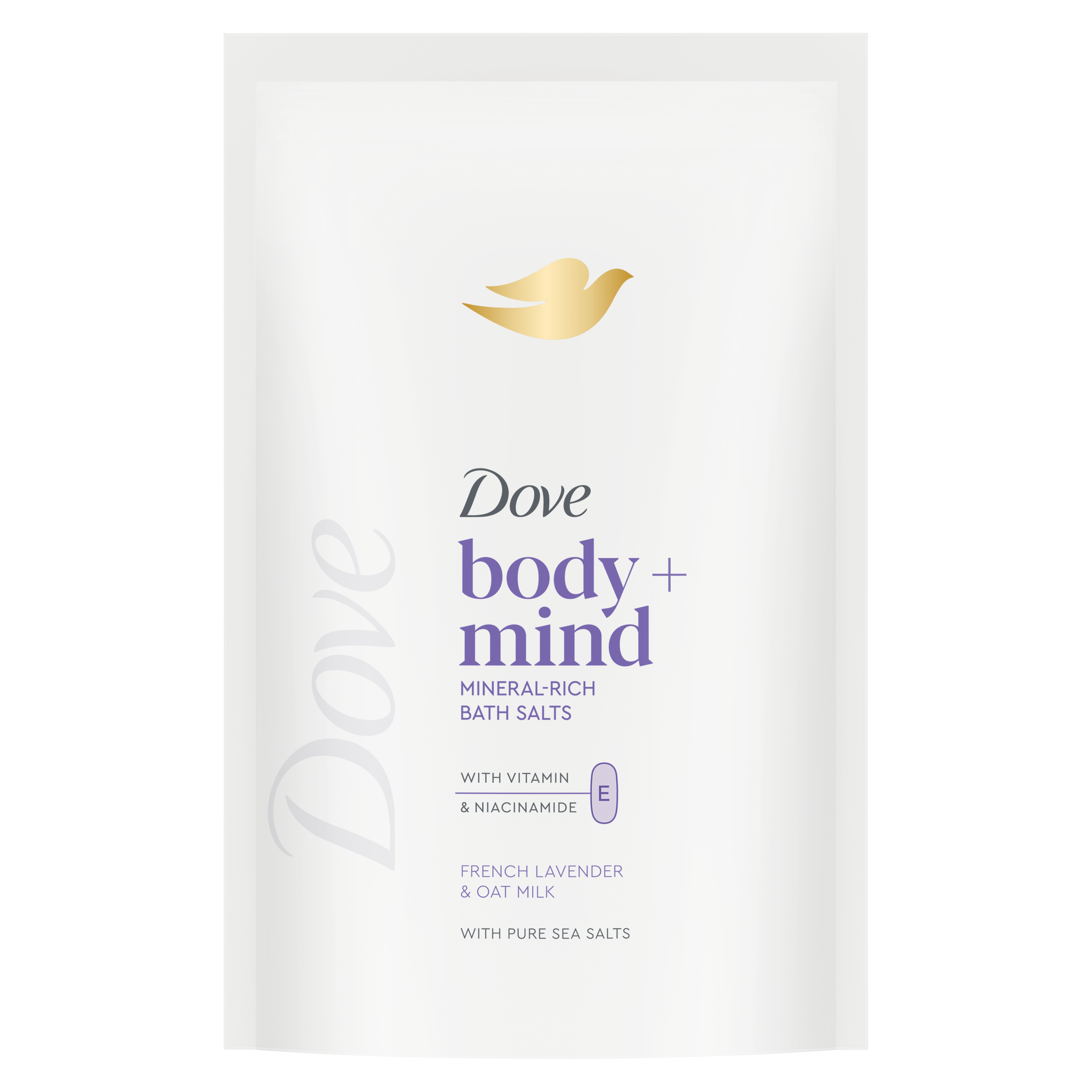 Dove body + mind French Lavender Bath Salts 400 g packshot