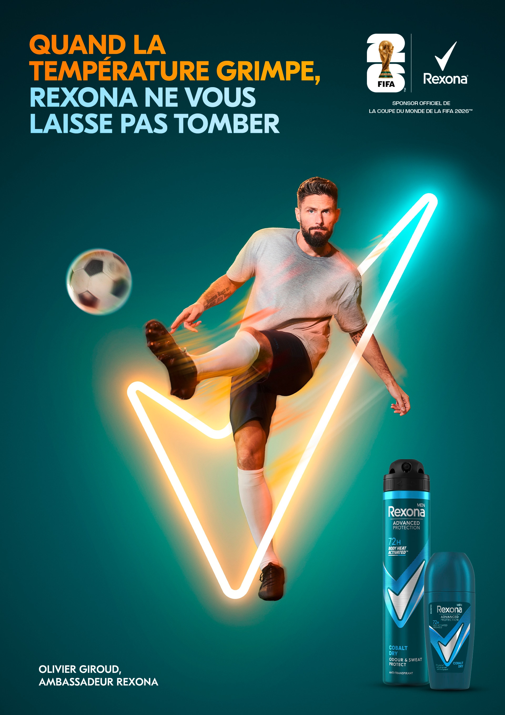 Olivier Giroud jouant au football